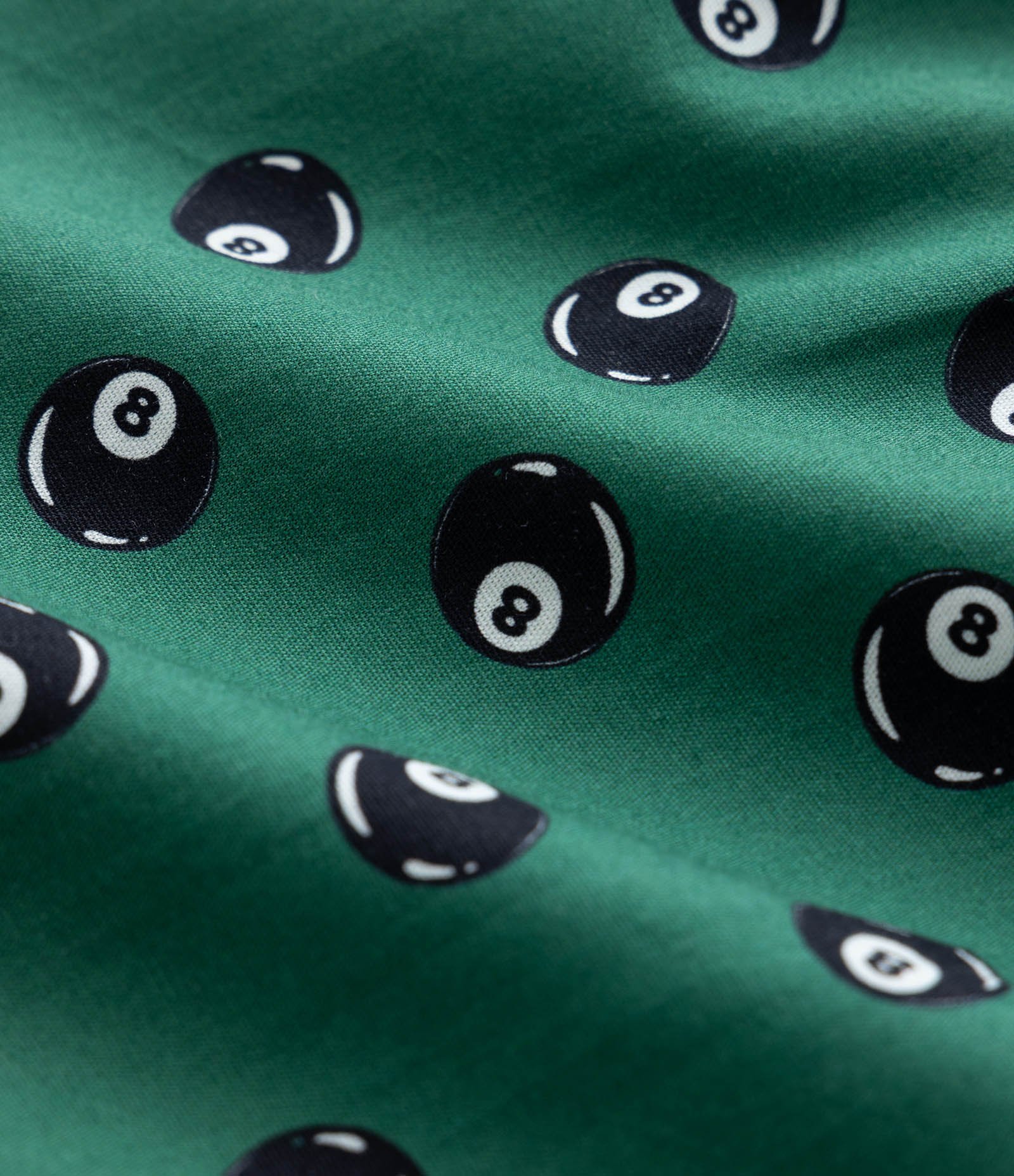 Cueca Samba Canção em Tricoline com Estampa Bola Oito Verde 4