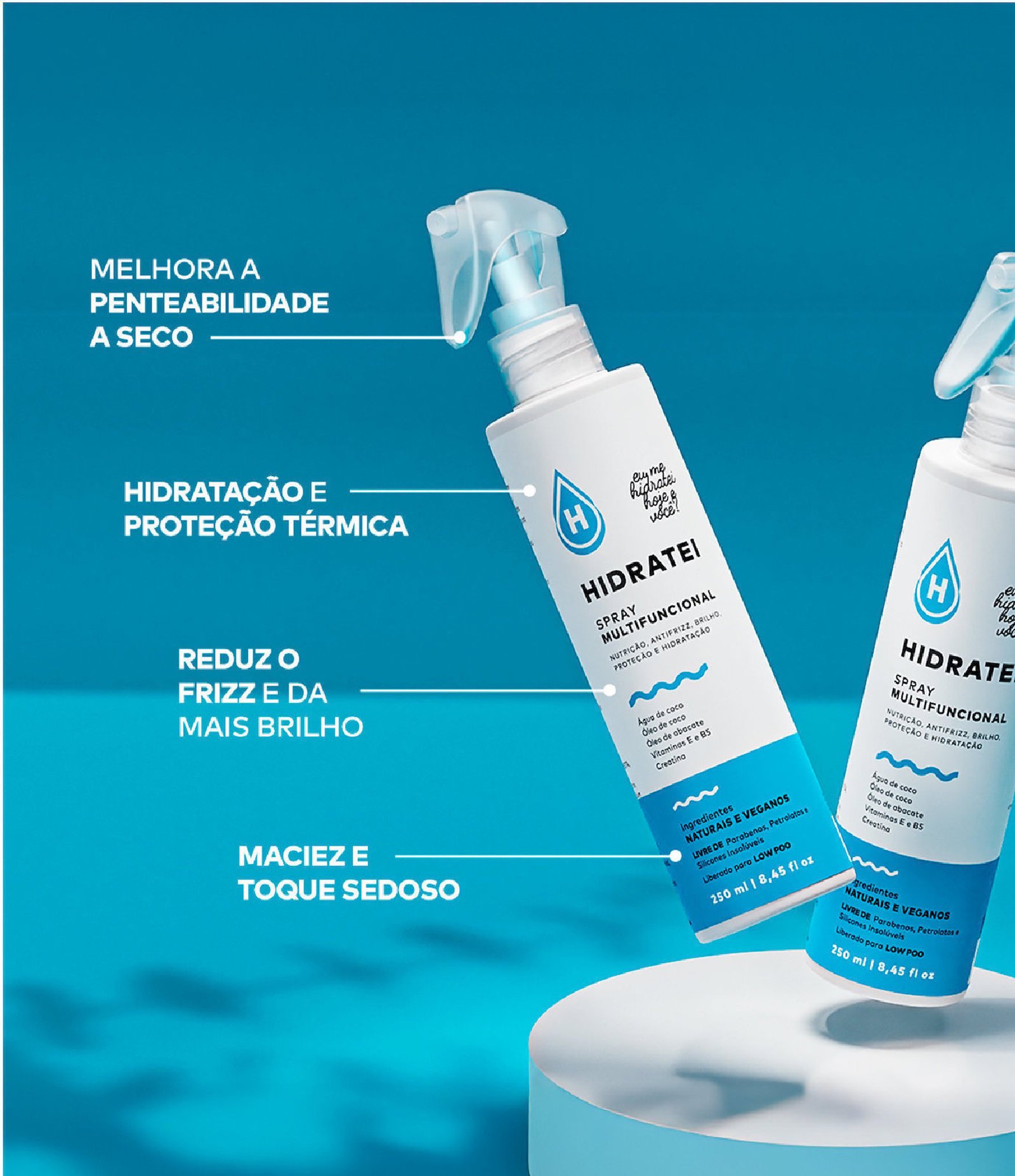 Spray Finalizador Capilar Hidratei 250ml 2