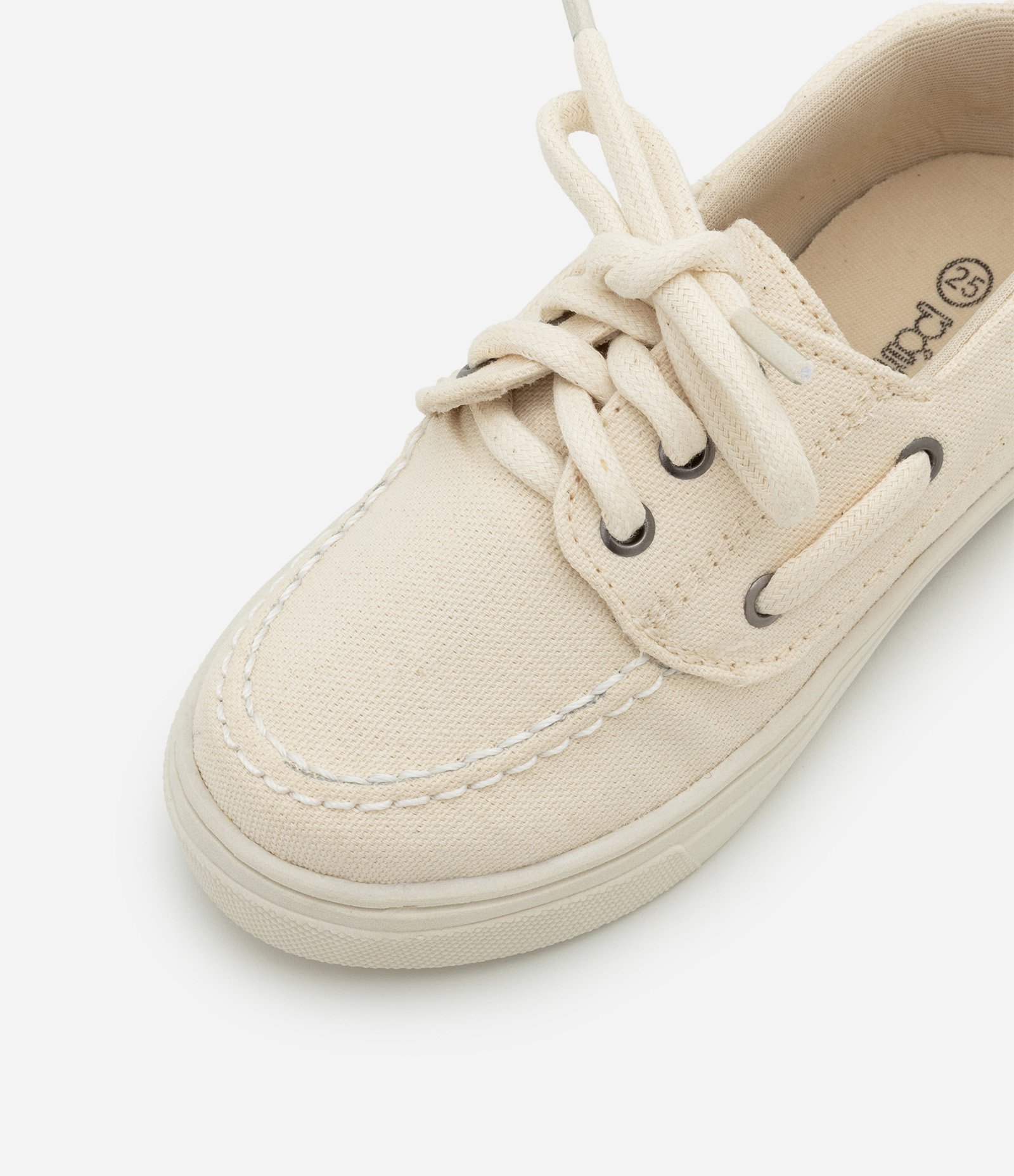 Sapato Dockside Infantil com Cadarço Contrastante - Tam 20 ao 27 Off White 4