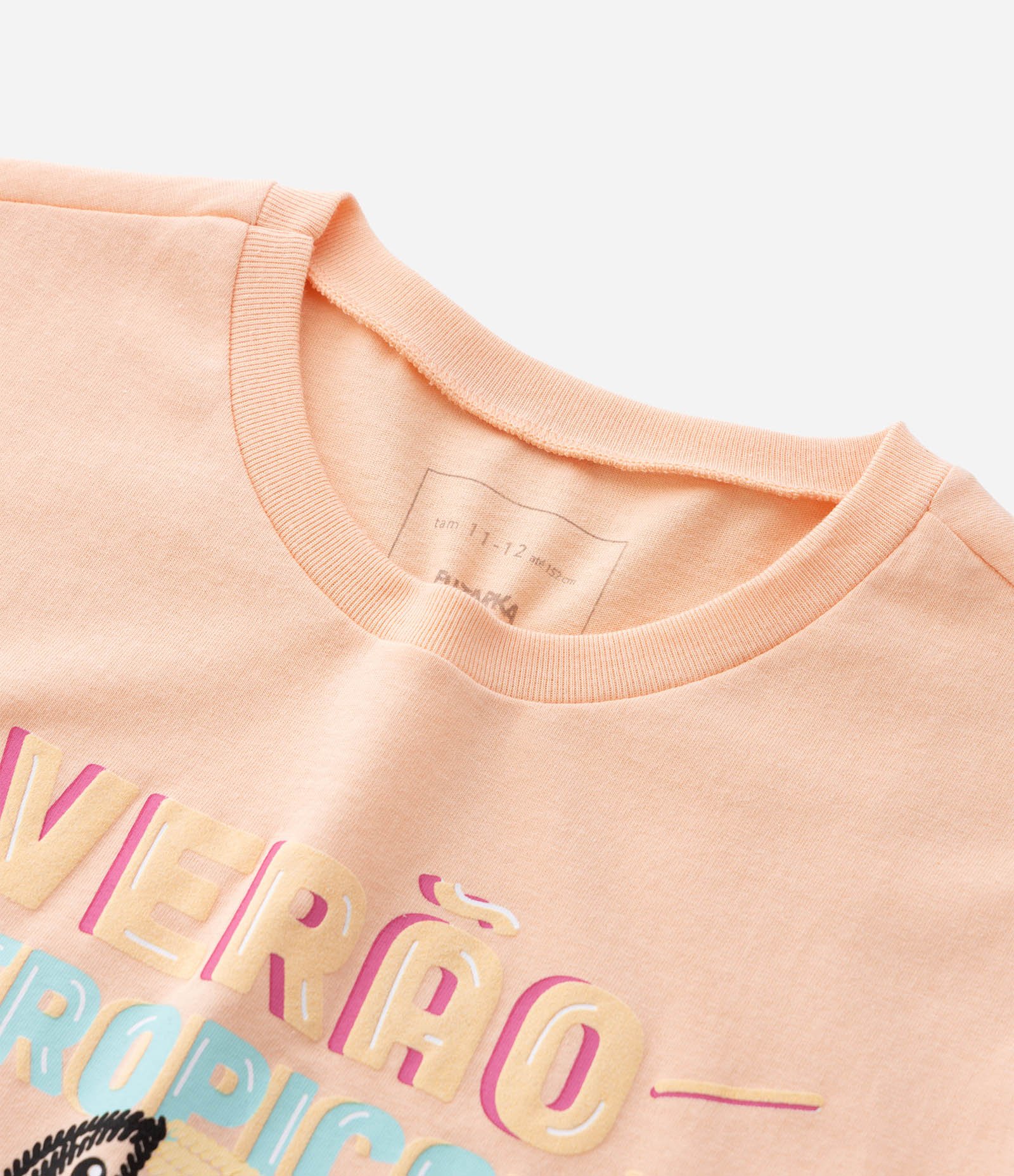 Camiseta Infantil com Estampa Tucano - Tam 7 a 14 Anos Laranja 5