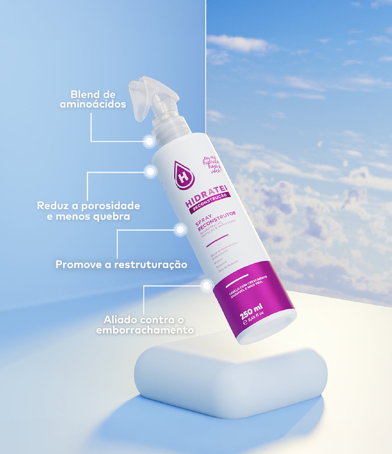 Spray Reconstrutor Hidratei 250ml 4