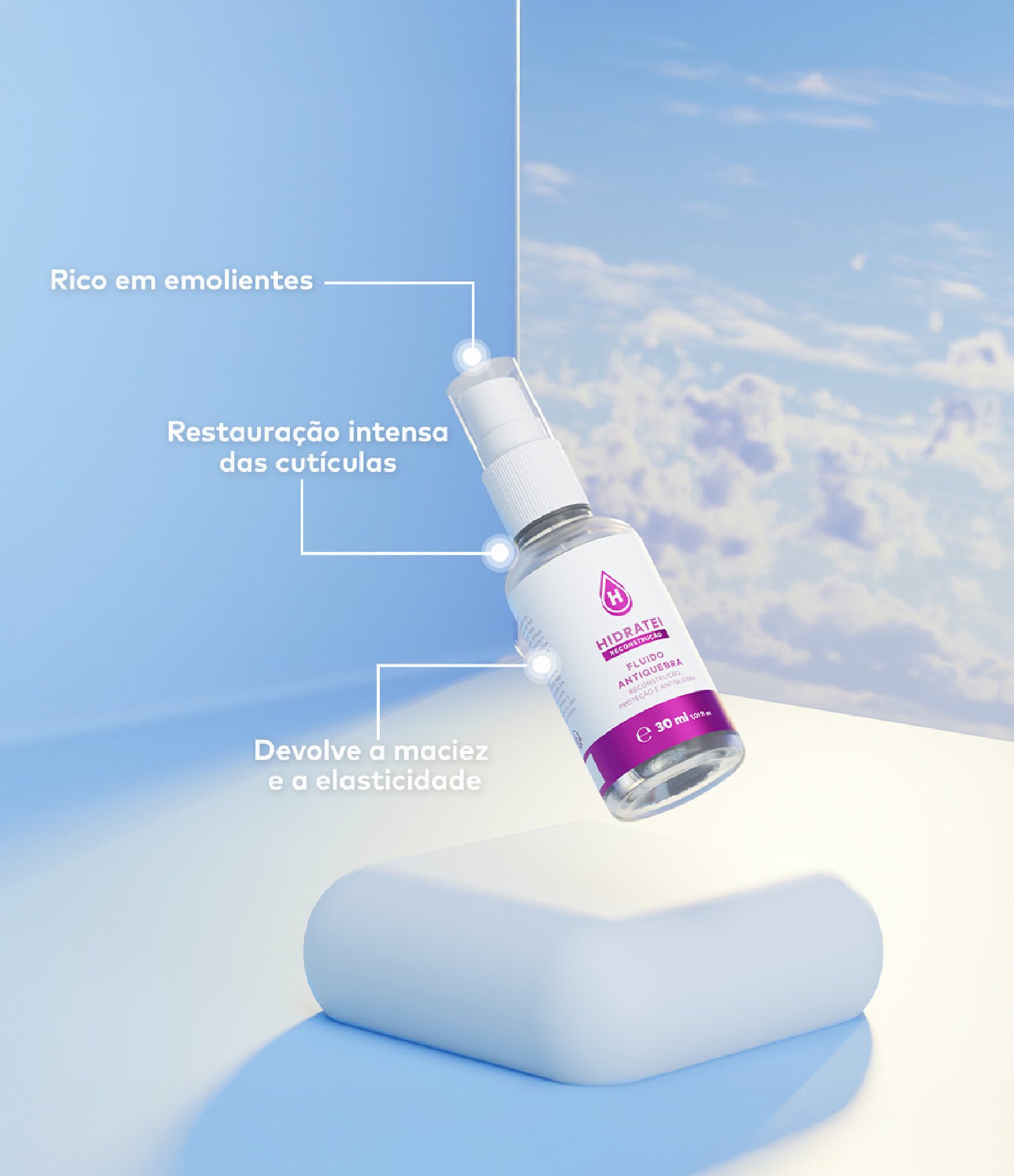 Fluido Antiquebra Reconstrutor Hidratei 30ml 3