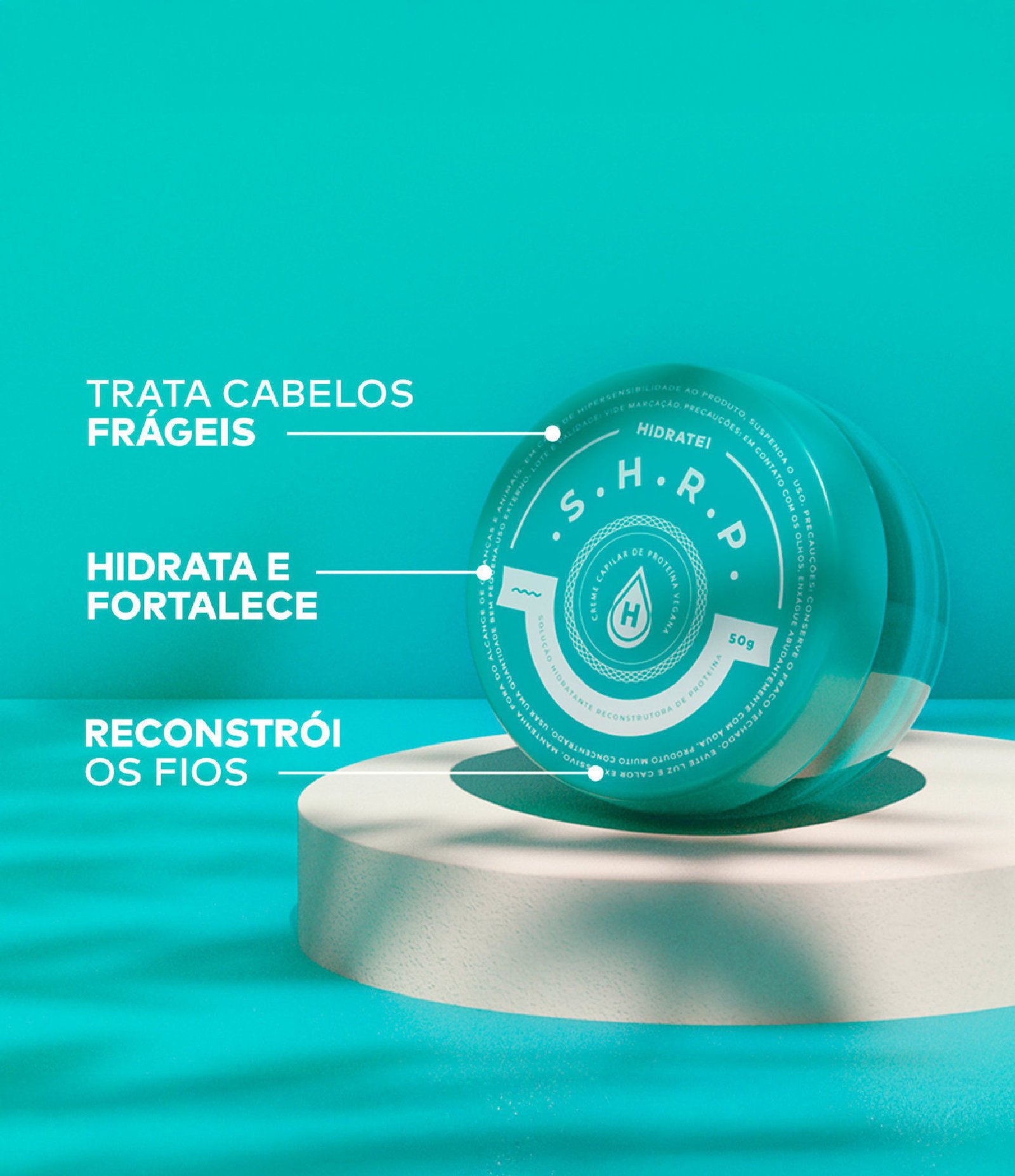 Creme Capilar de Proteina Vegana SHRP Hidratei 50ml 4