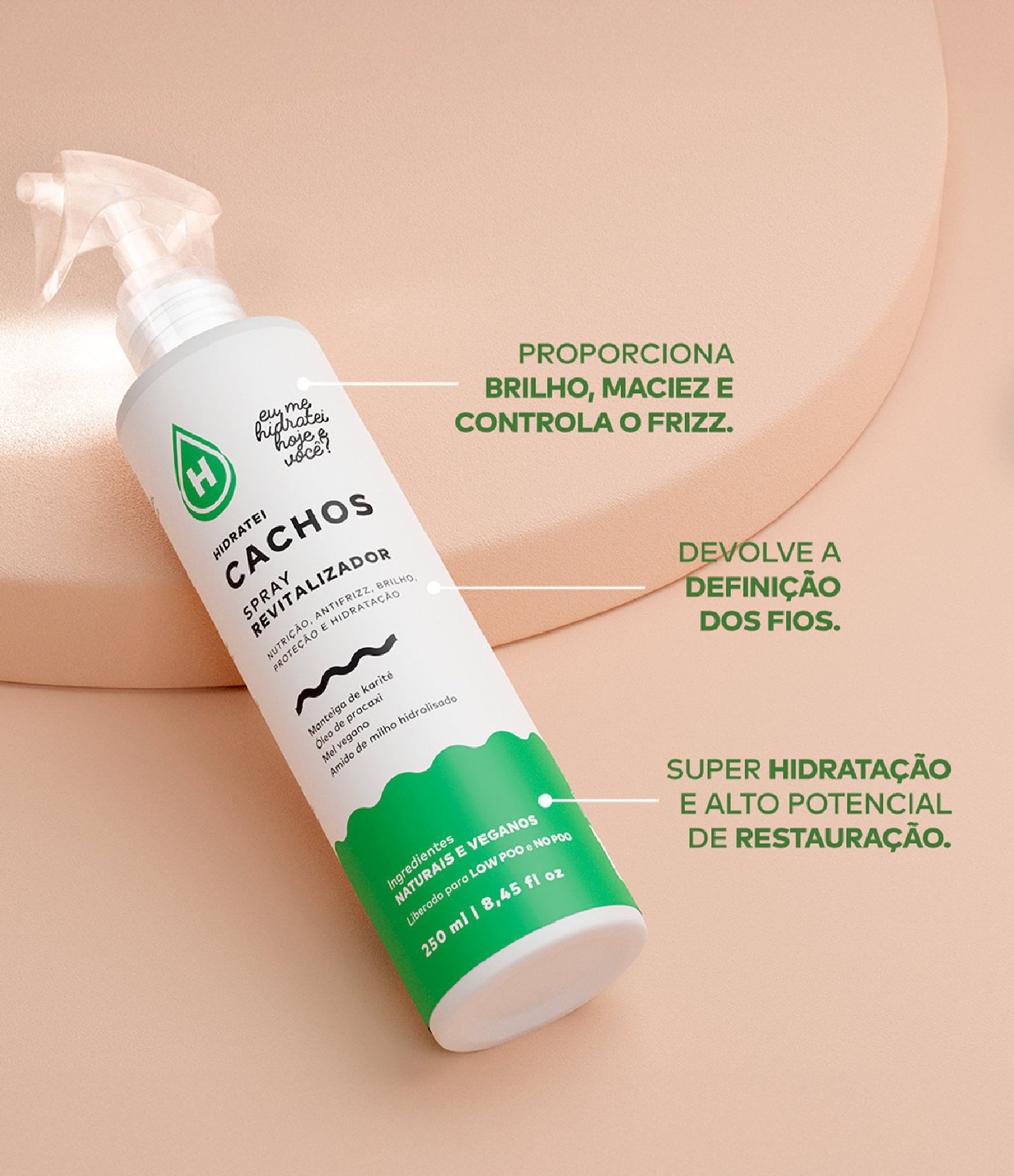 Spray Revitalizador de Cachos Hidratei 250ml 3