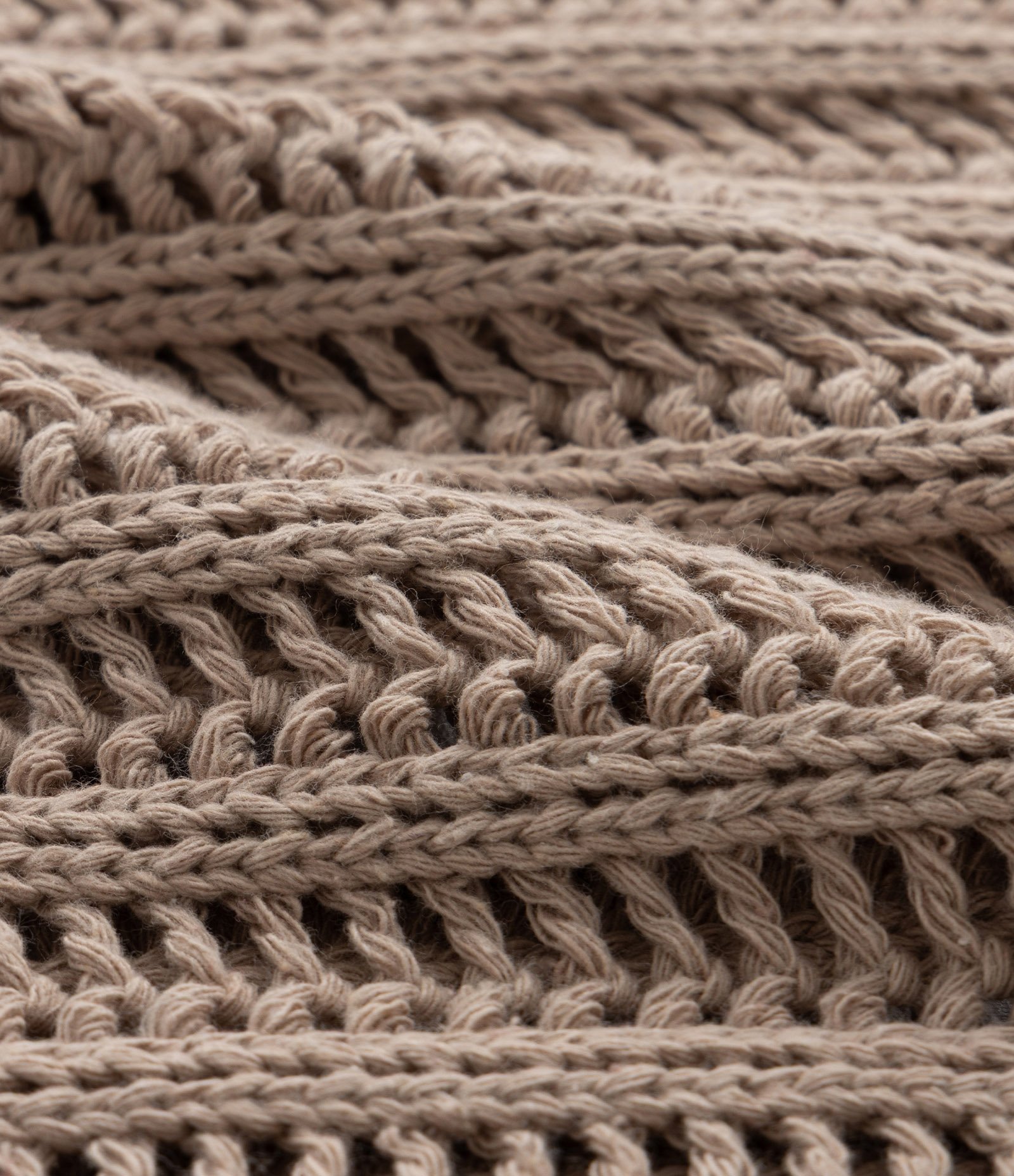 Camisa em Tricô com Ponto Vazado de Efeito Crochê Bege 11