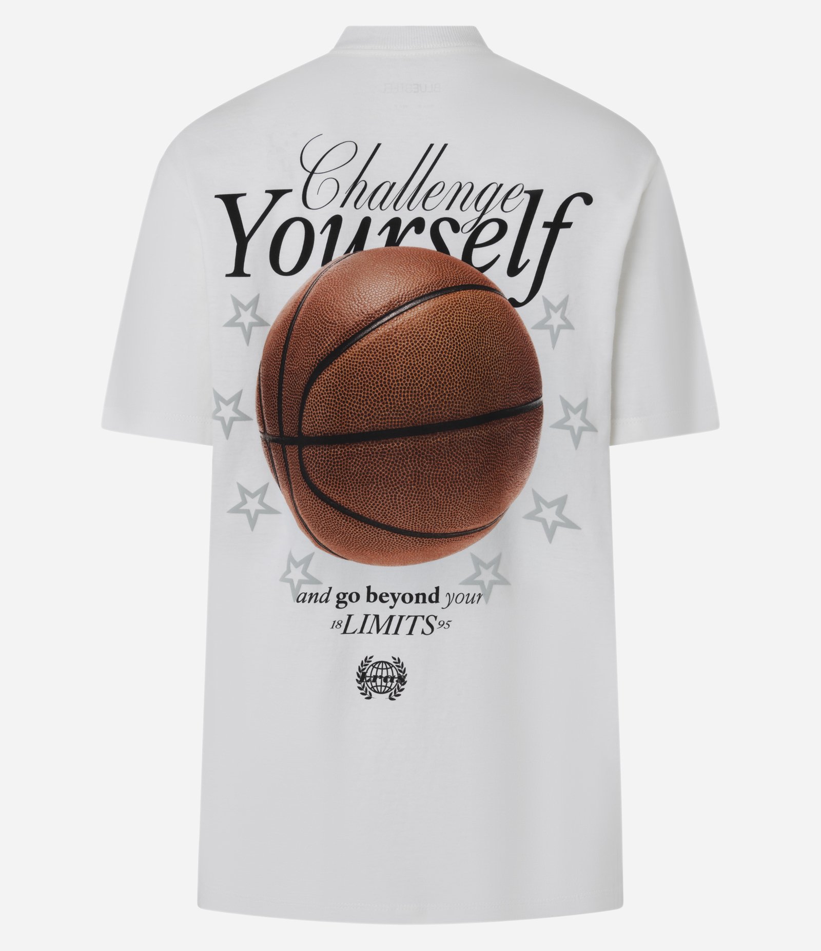 Camiseta em Algodão com Estampa Frente e Costas Challenge Yourself Branco 7