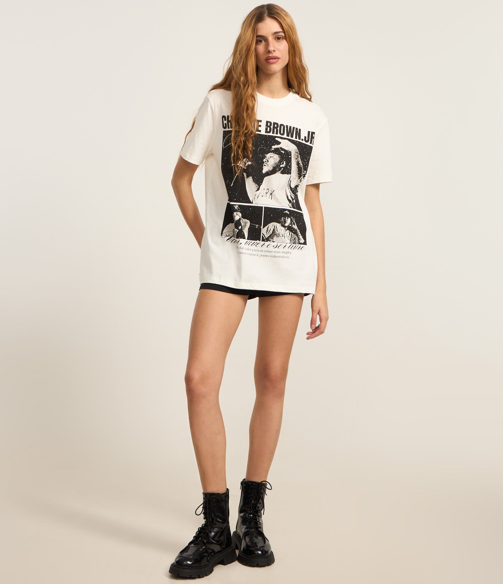 Camiseta em Algodão com Estampa Charlie Brown Jr Branco 2