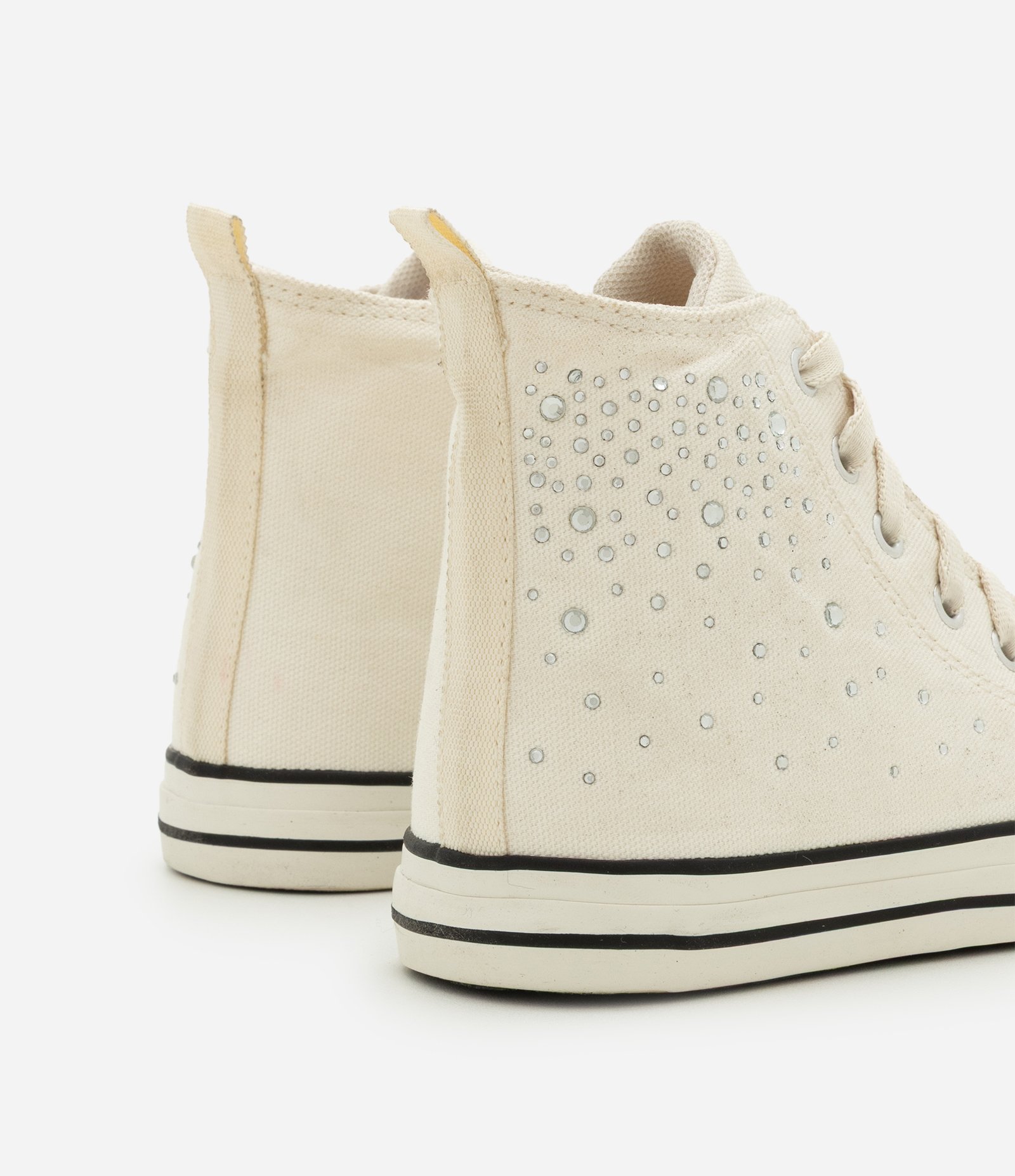 Tênis Infantil Abotinado com Aplicação de Strass - Tam 28 ao 34 Branco 2