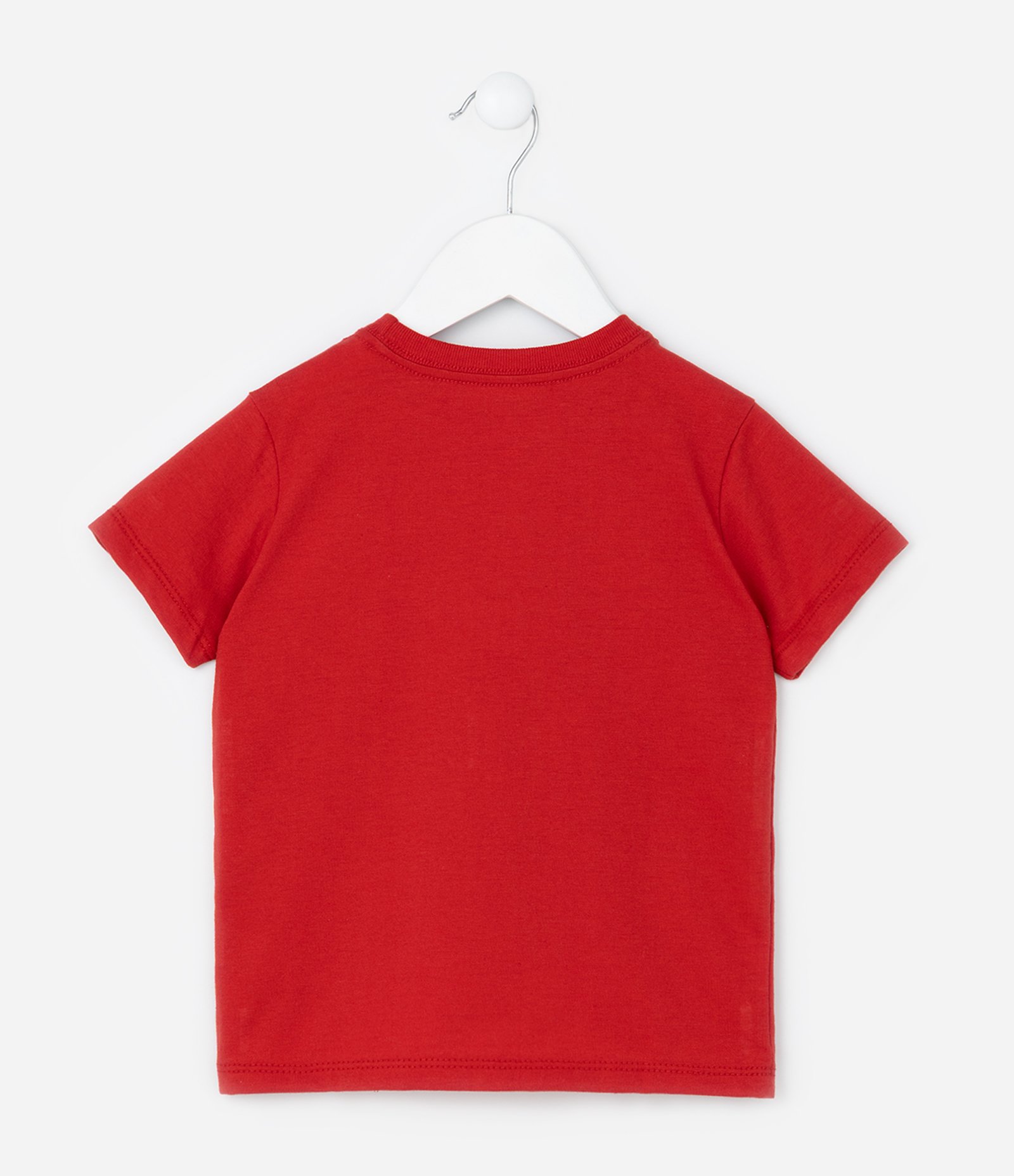 Camiseta Infantil com Estampa Carros e Avião - Tam 1 a 6 Anos Vermelho 3