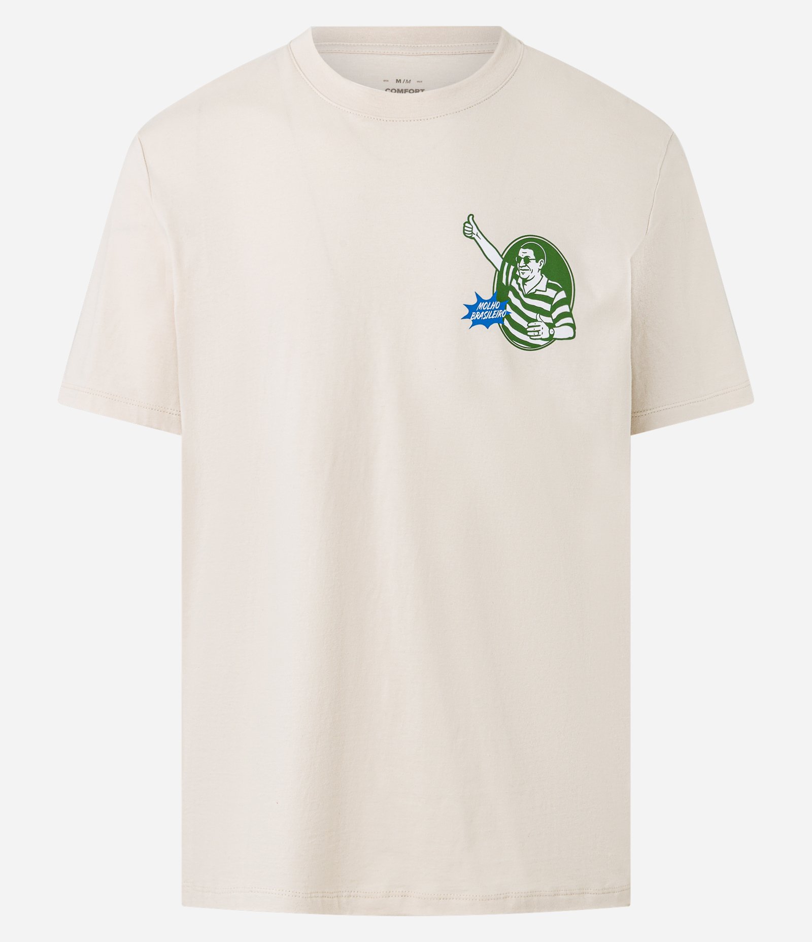 Camiseta Comfort em Meia Malha Zeca Pagodinho Molho Brasileiro Bege 1