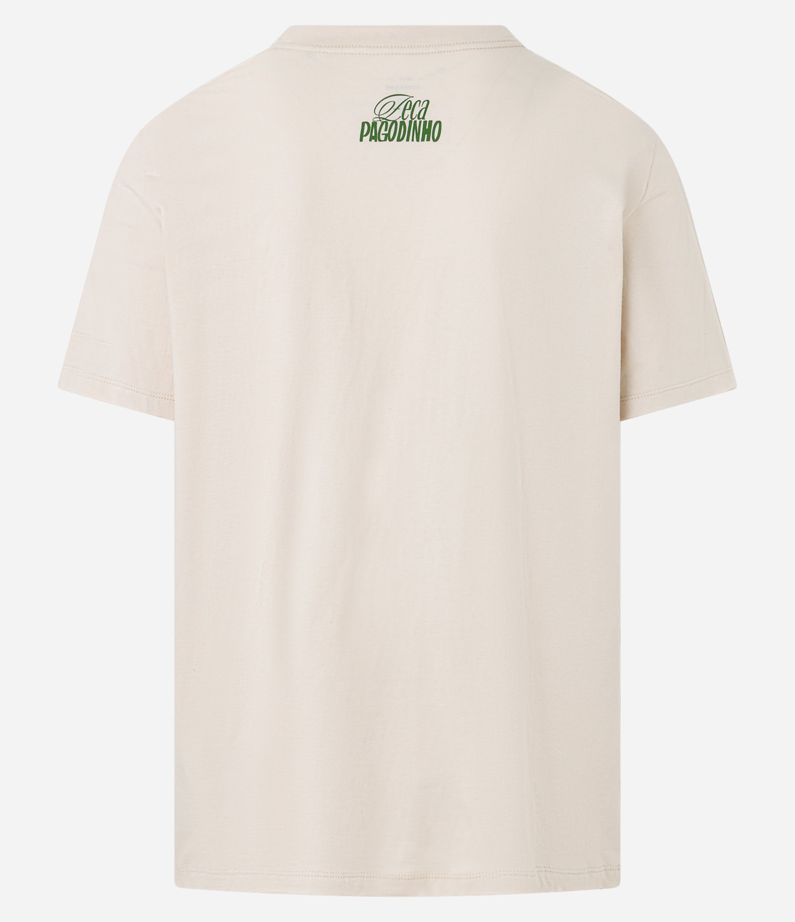 Camiseta Comfort em Meia Malha Zeca Pagodinho Molho Brasileiro Bege 2