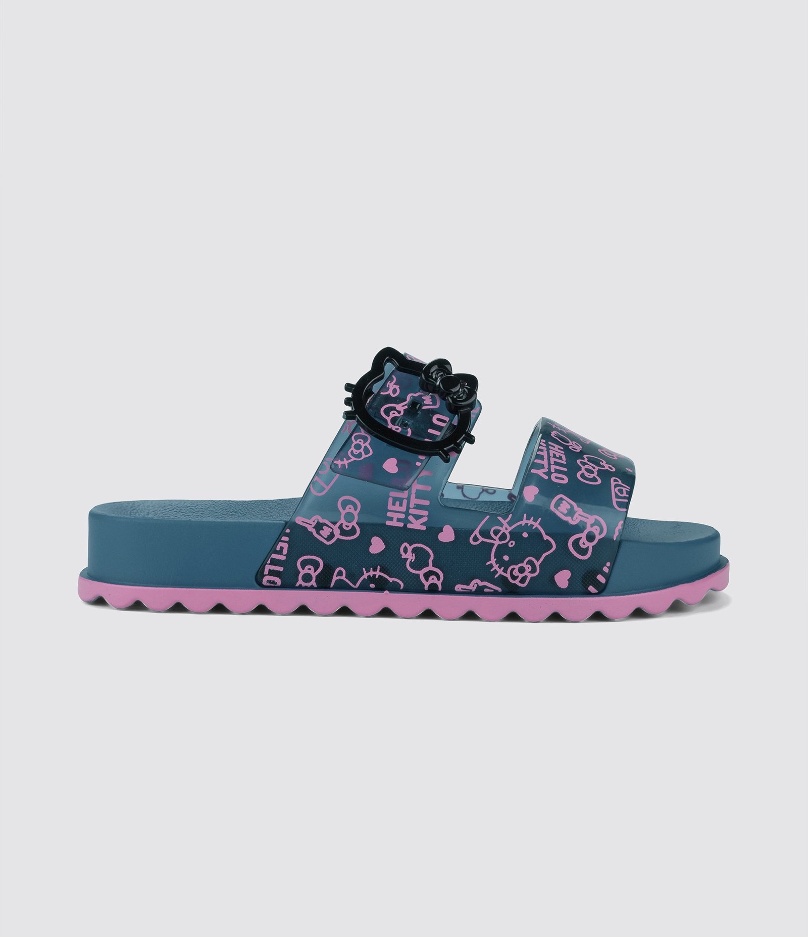 Chinelo Infantil com Tiras Largas e Estampa Hello Kitty Grendene - Tam 25 ao 33 Azul 2