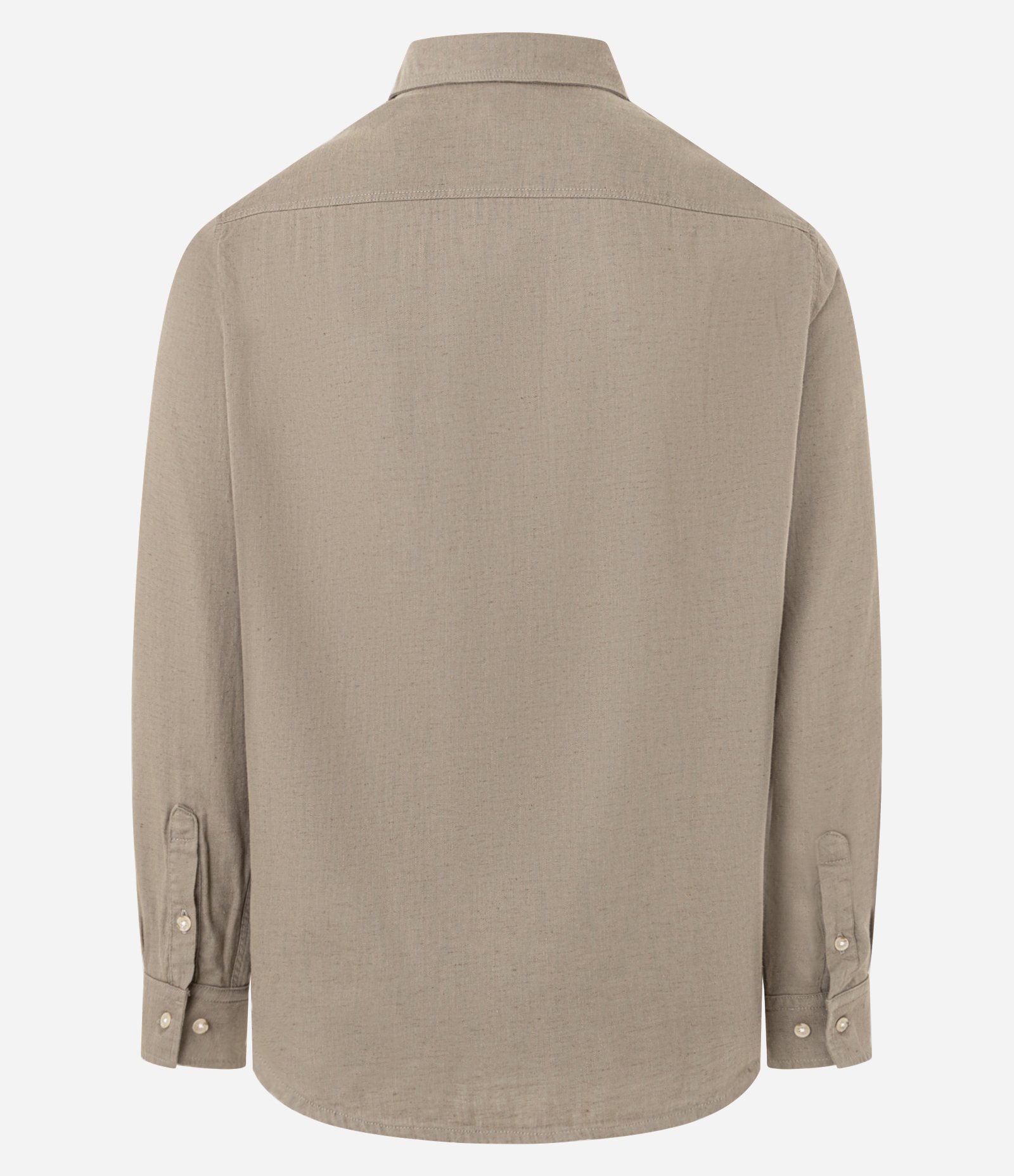 Camisa Comfort Básica em Algodão com Gola Colarinho Cinza 6