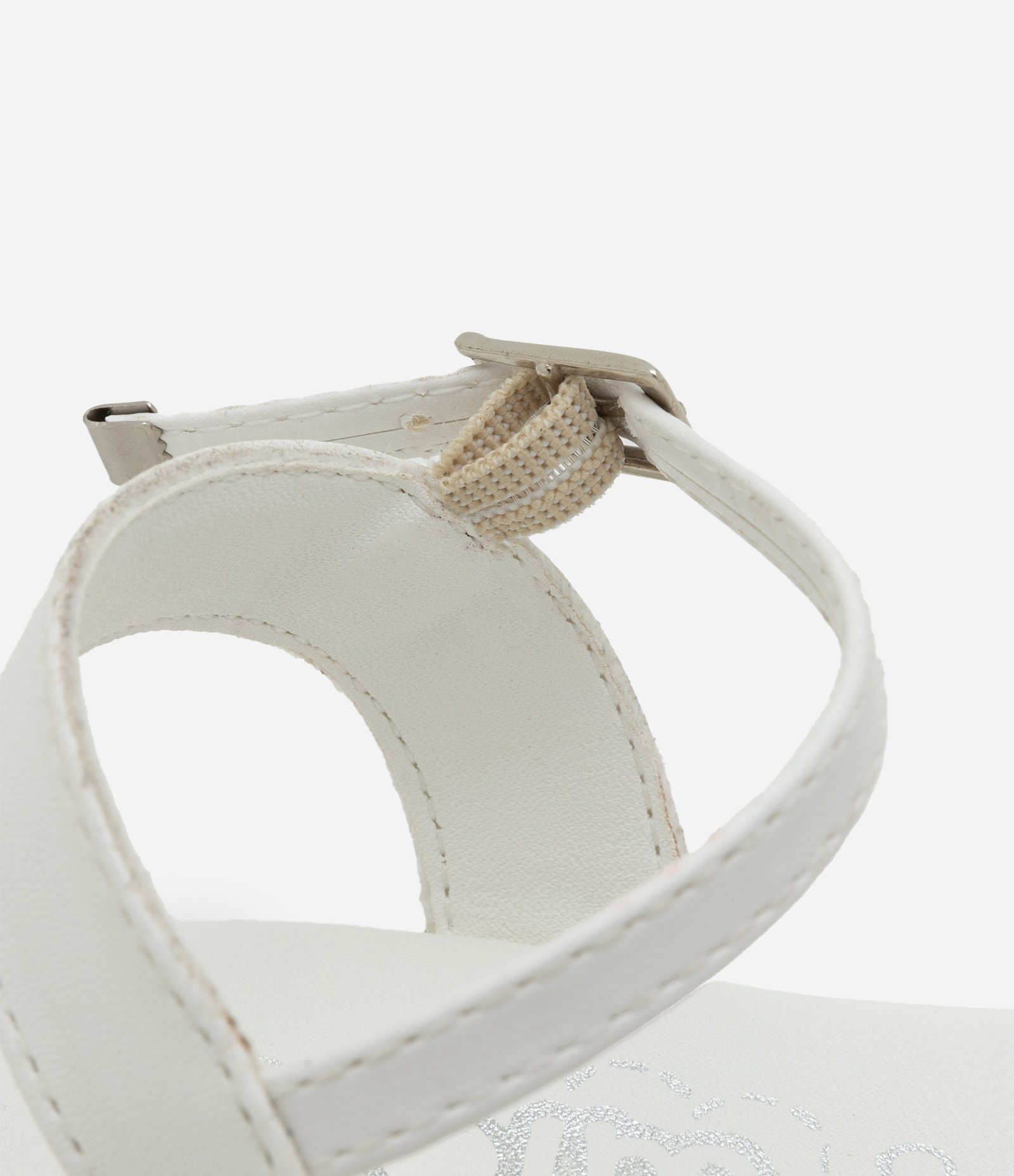 Sandália Infantil de Tiras com Strass - Tam 20 ao 24 Branco 5