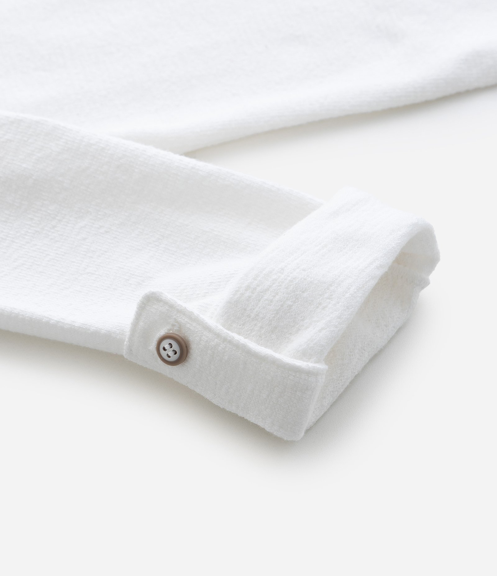 Camiseta Infantil Texturizada com Botão na Manga - Tam 1 a 6 Anos Branco 7