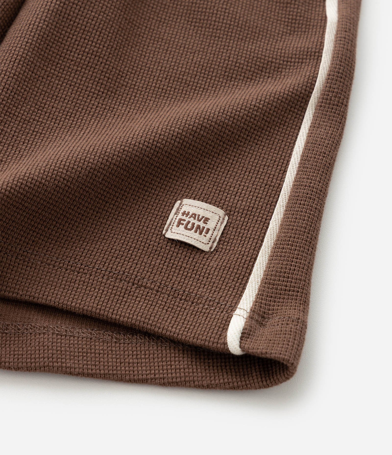 Bermuda Infantil em Moletom Texturizada - Tam 1 a 6 Anos Marrom 5