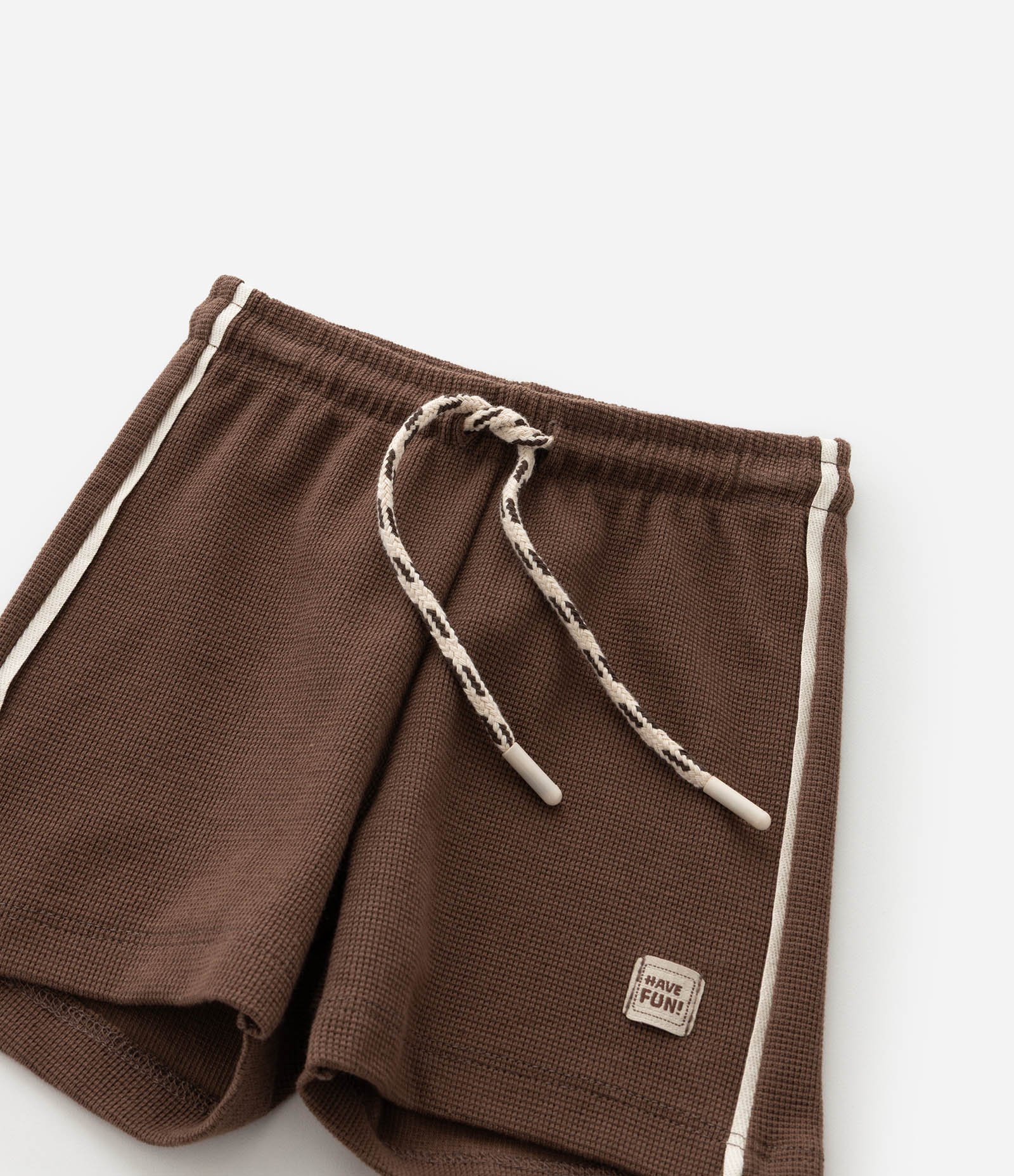 Bermuda Infantil em Moletom Texturizada - Tam 1 a 6 Anos Marrom 6