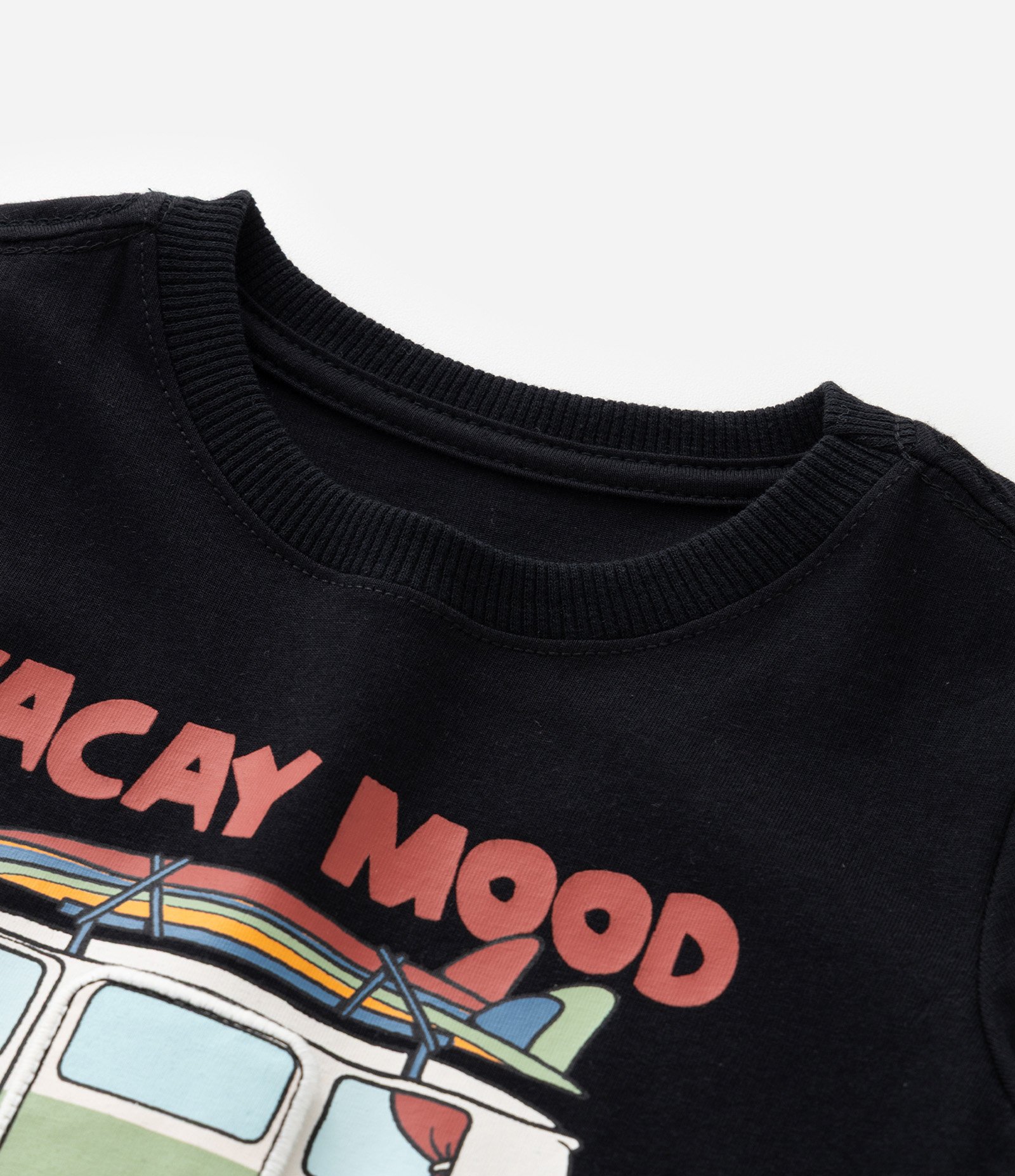Camiseta Infantil com Estampa de Kombi - Tam 1 a 6 Anos Preto 5