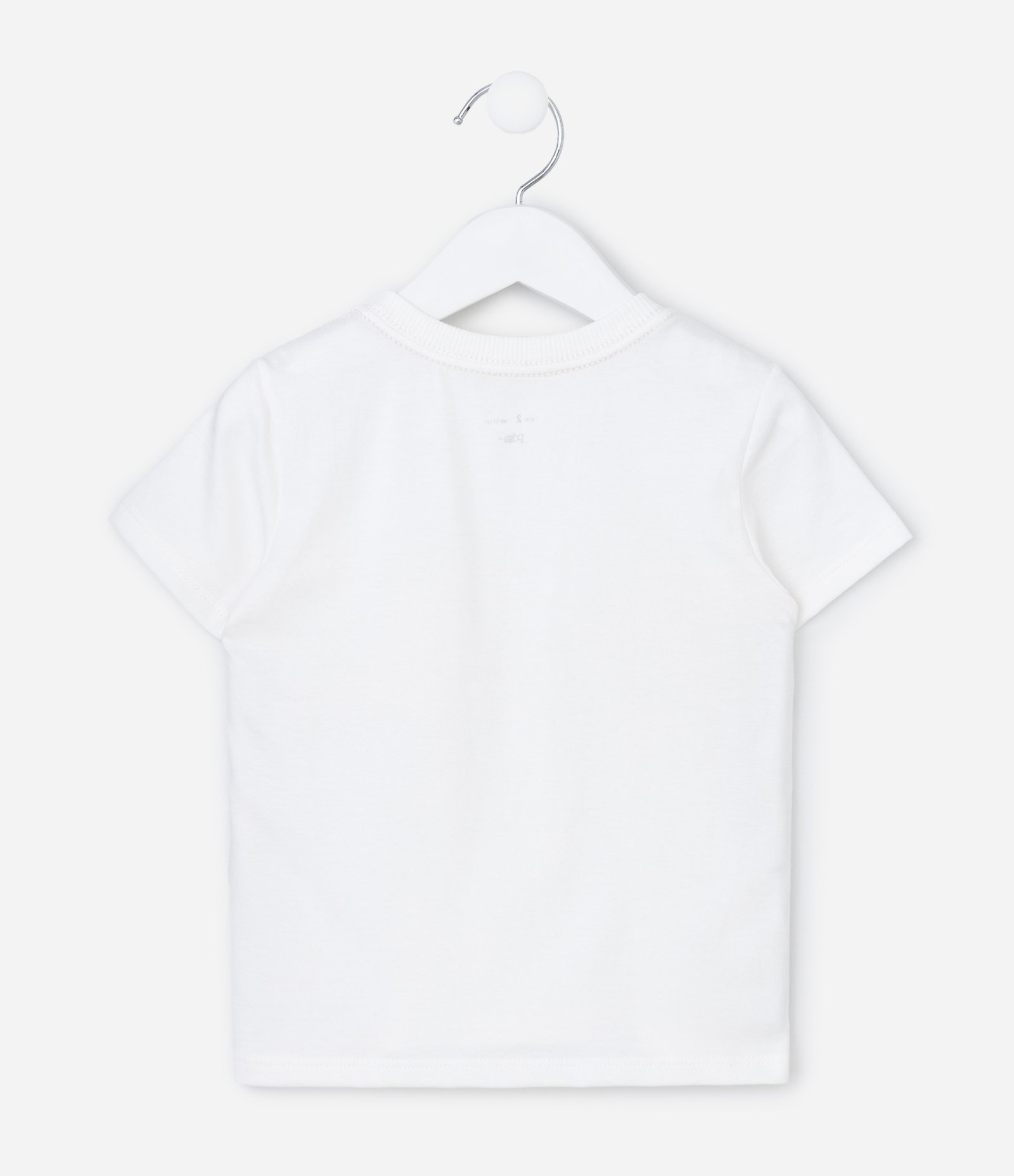 Conjunto Infantil em Algodão com Estampa de Folhagens - Tam 1 a 6 Anos Branco/Bege 3