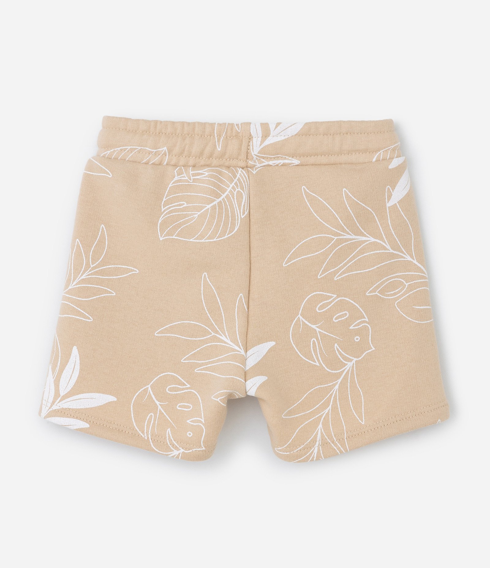 Conjunto Infantil em Algodão com Estampa de Folhagens - Tam 1 a 6 Anos Branco/Bege 5