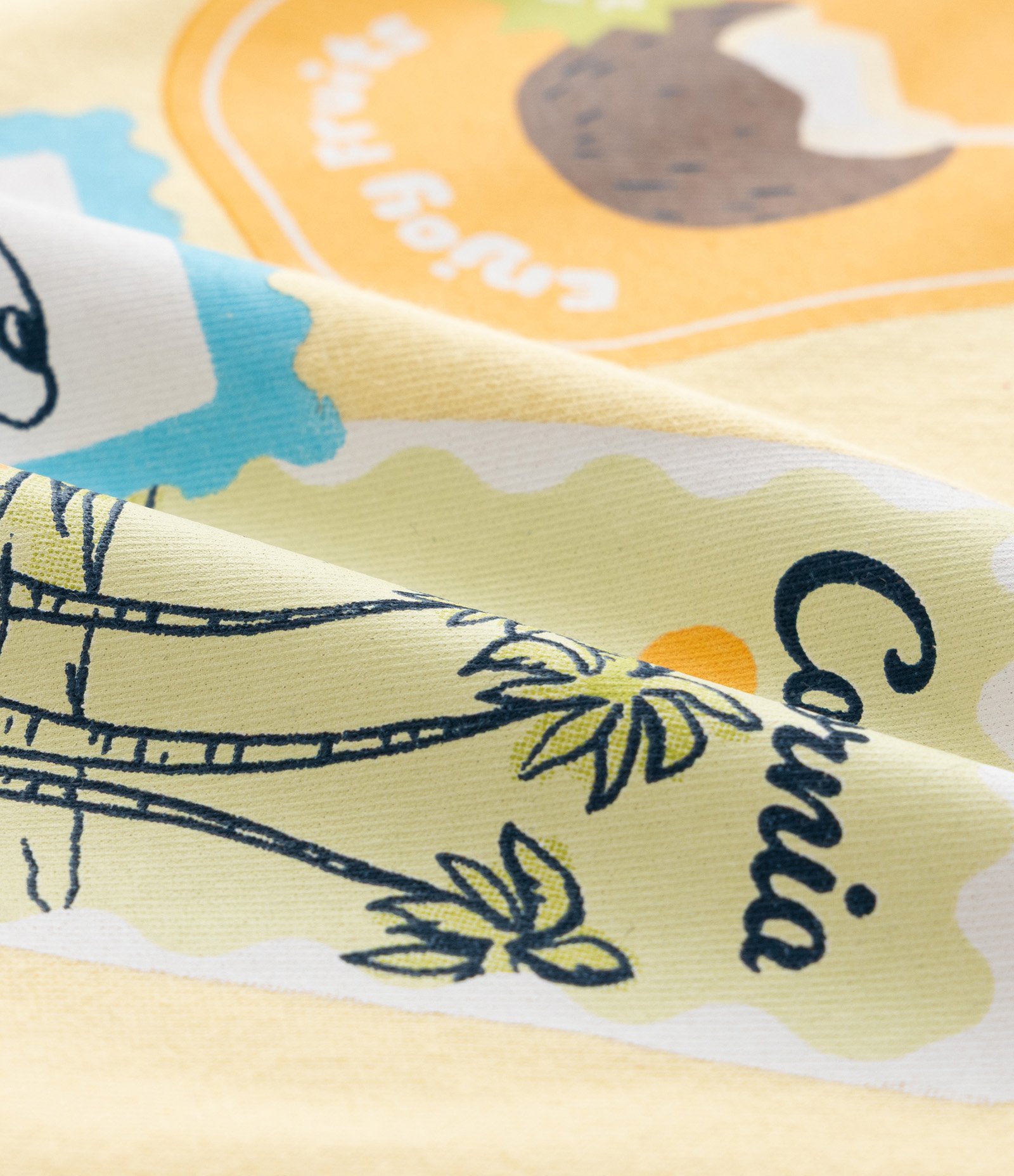 Regata Infantil com Estampa de Selos Tropicais - Tam 1 a 6 Anos Amarelo 3