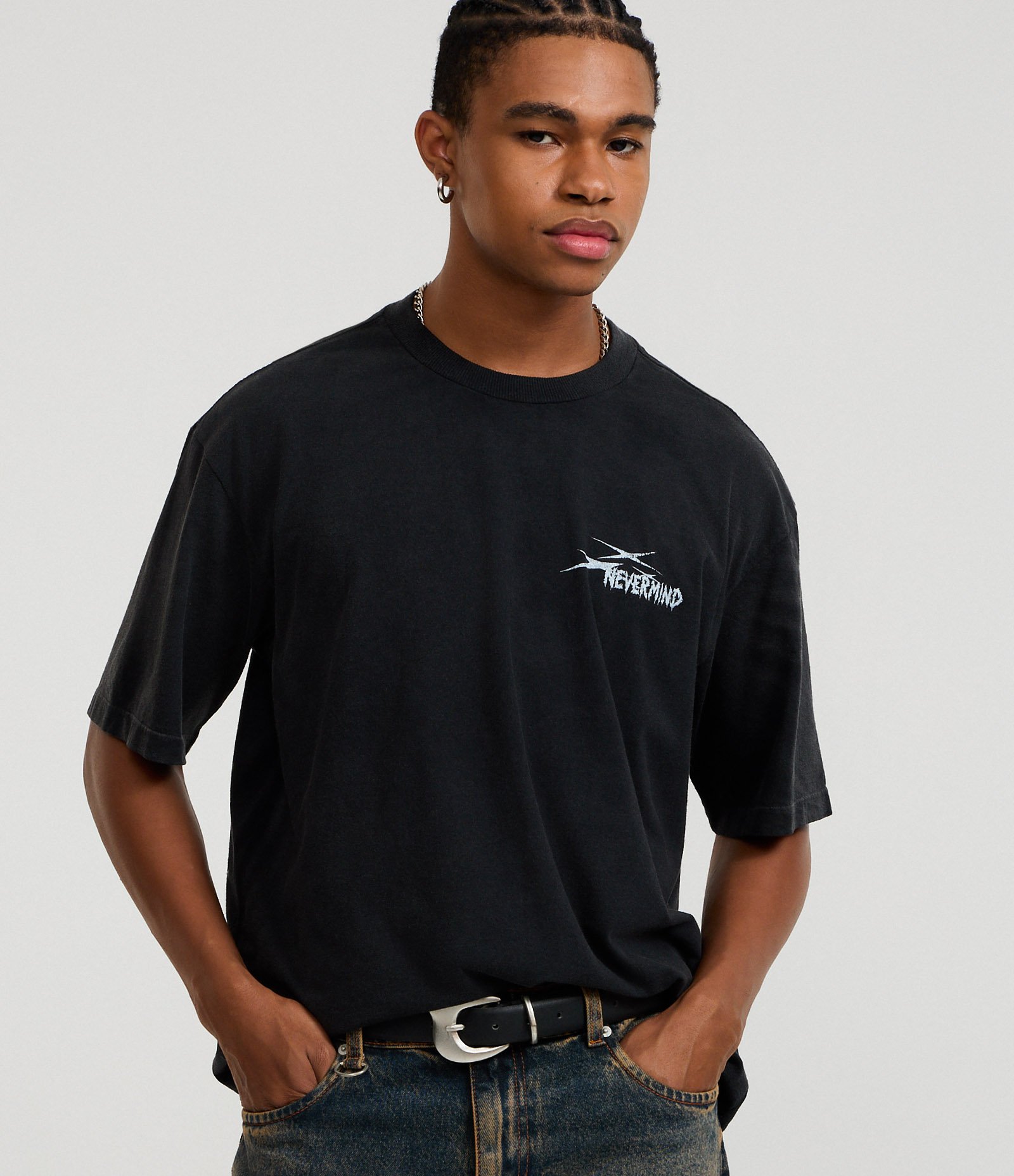 Camiseta Boxy em Algodão Estonado com Estampa Savage Squad Preto 2