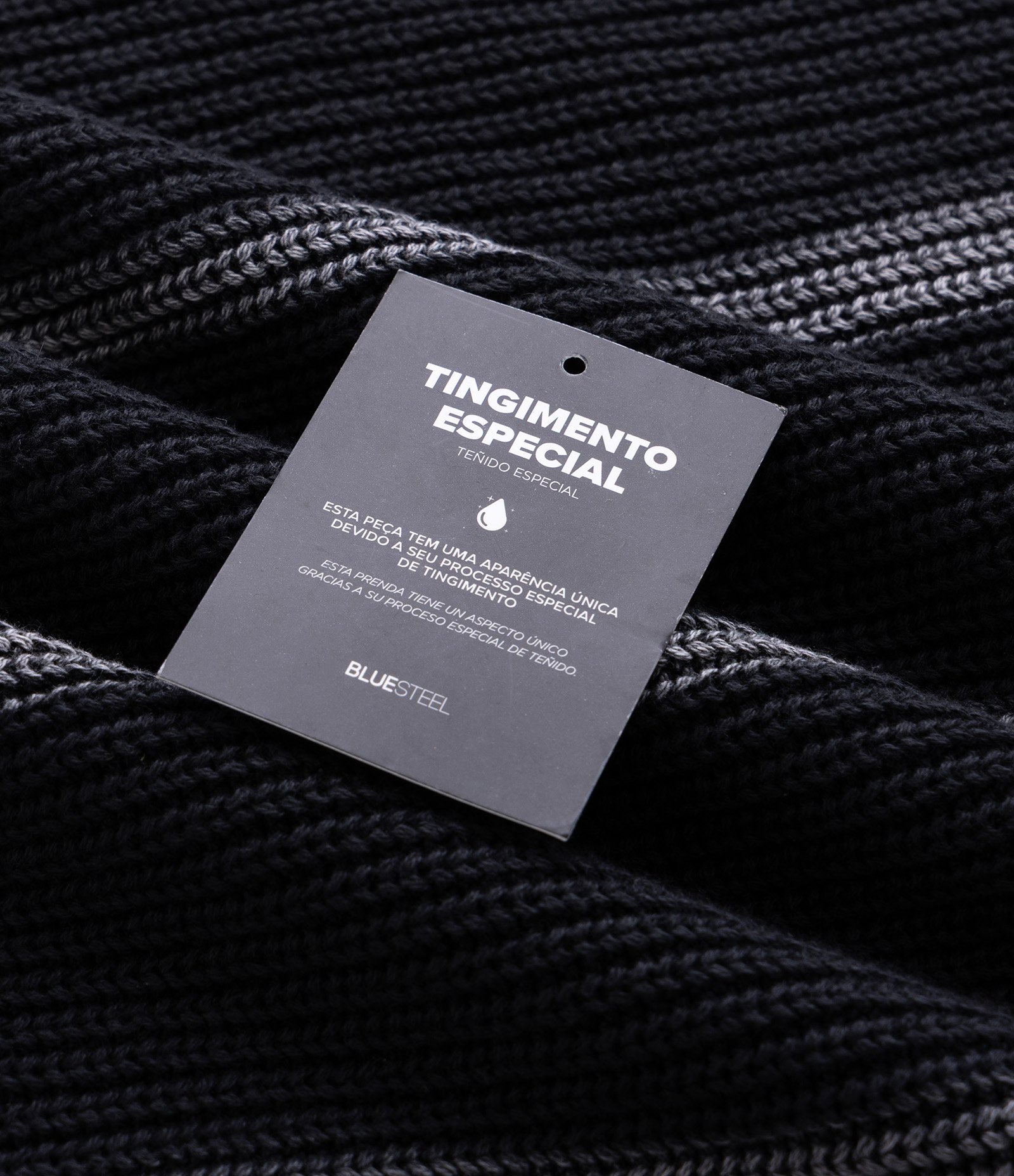 Suéter em Efeito Tricô Texturizado Preto 6