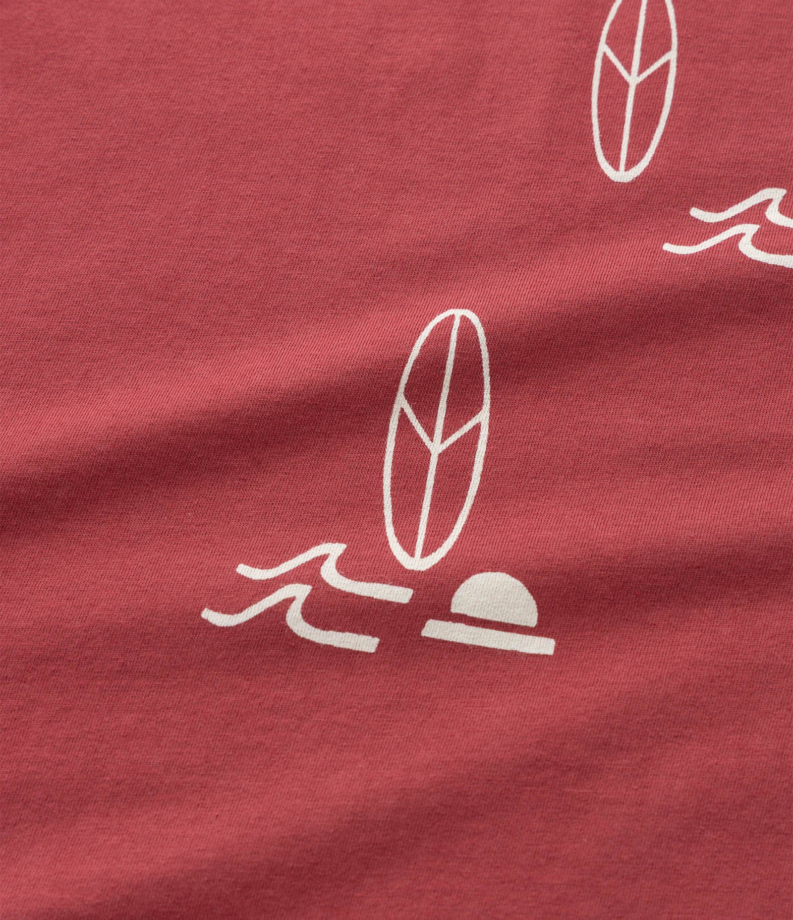 Camiseta Infantil Regular com Estampa de Mini Ícones de Praia - Tam 5 a 14 Anos Vermelho 5