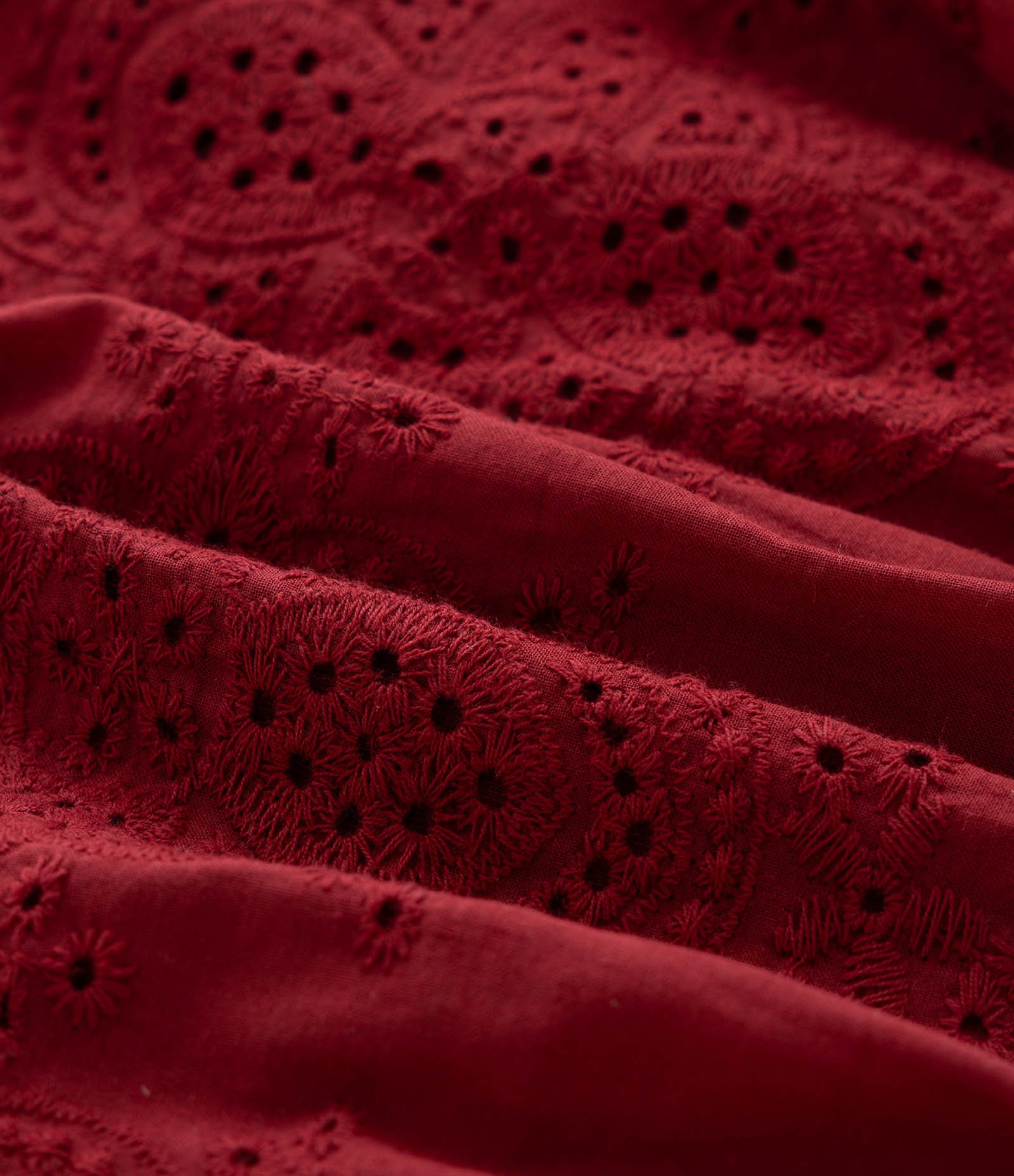 Vestido Body Infantil com Babado Broderie - Tam 0 a 18 meses Vermelho 3