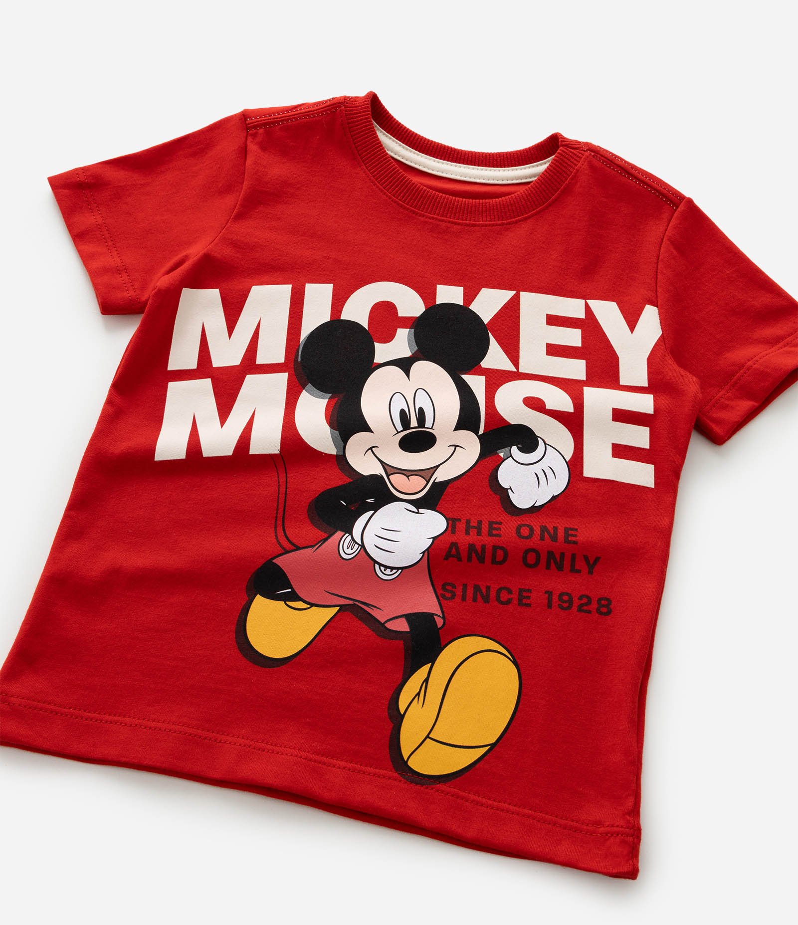 Camiseta Infantil com Estampa do Mickey Mouse - Tam 1 a 5 anos Vermelho 6