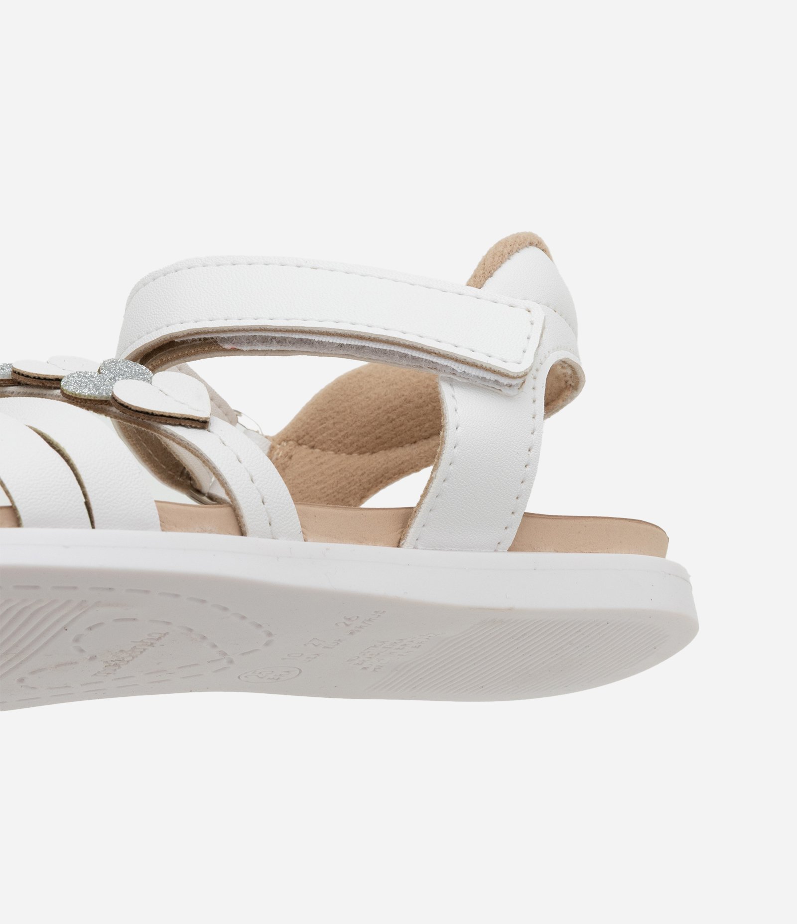 Sandália Infantil Flatform em PU com Flor Aplicada - Tam 20 ao 25 Off White 3