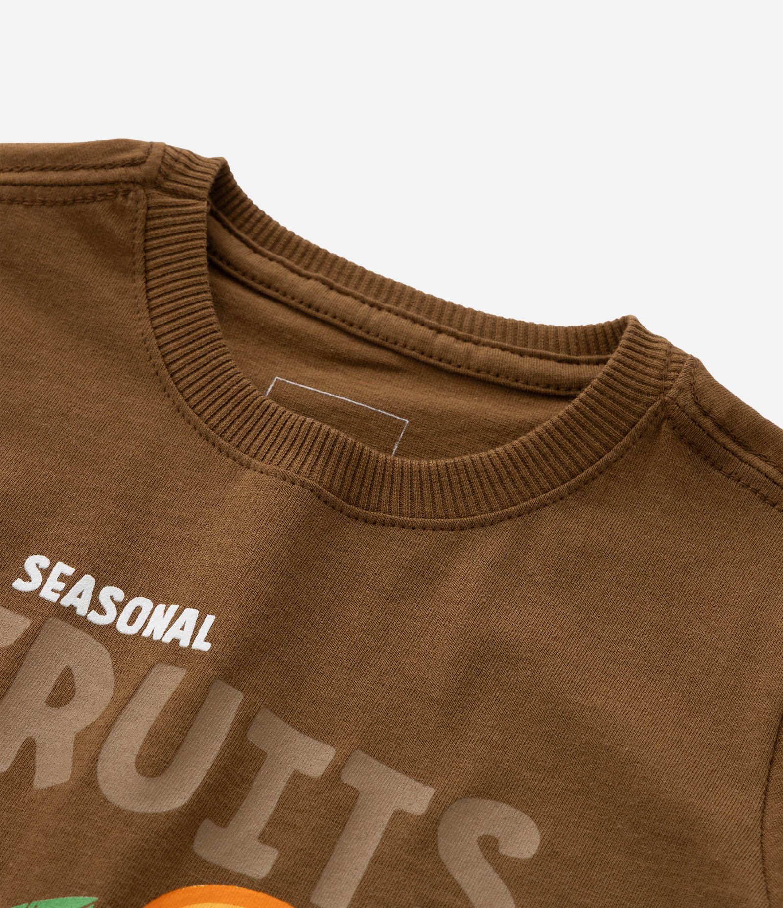 Camiseta Infantil com Estampa de Laranja - Tam 1 a 6 Anos Marrom 4