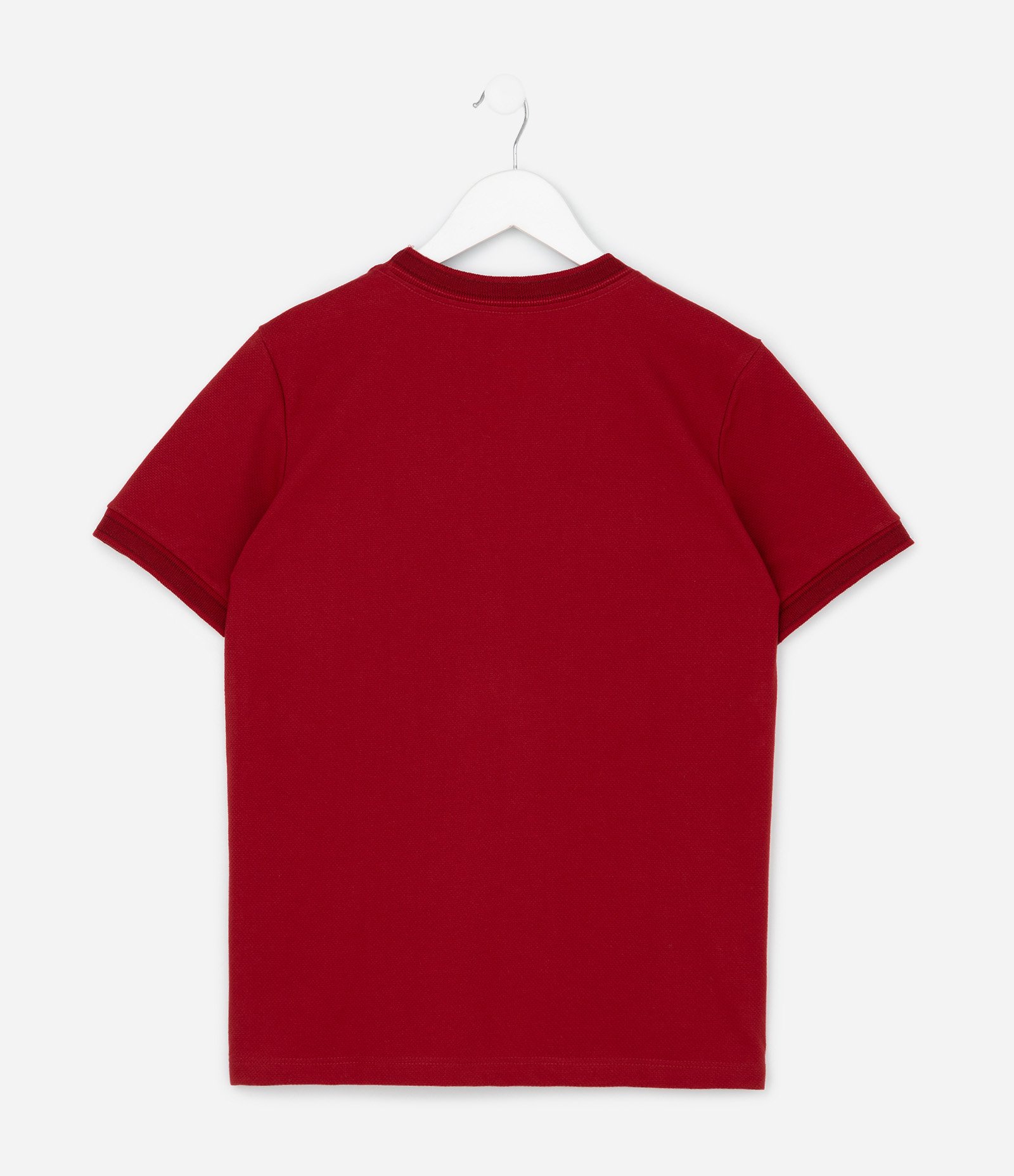 Camiseta Infantil Texturizada com Viés Contrastantes - 5 a 14 Anos Vermelho 2