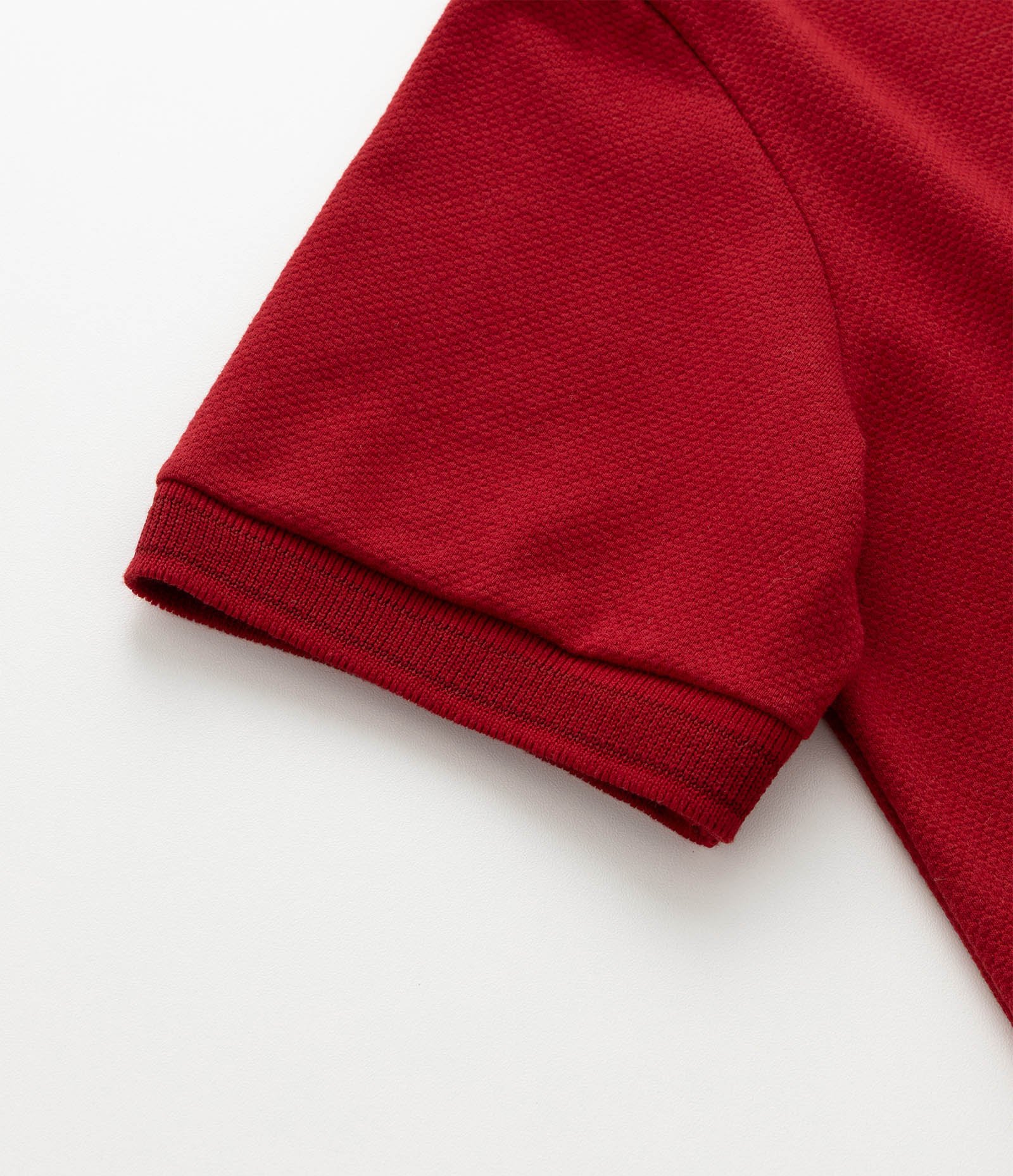 Camiseta Infantil Texturizada com Viés Contrastantes - 5 a 14 Anos Vermelho 5