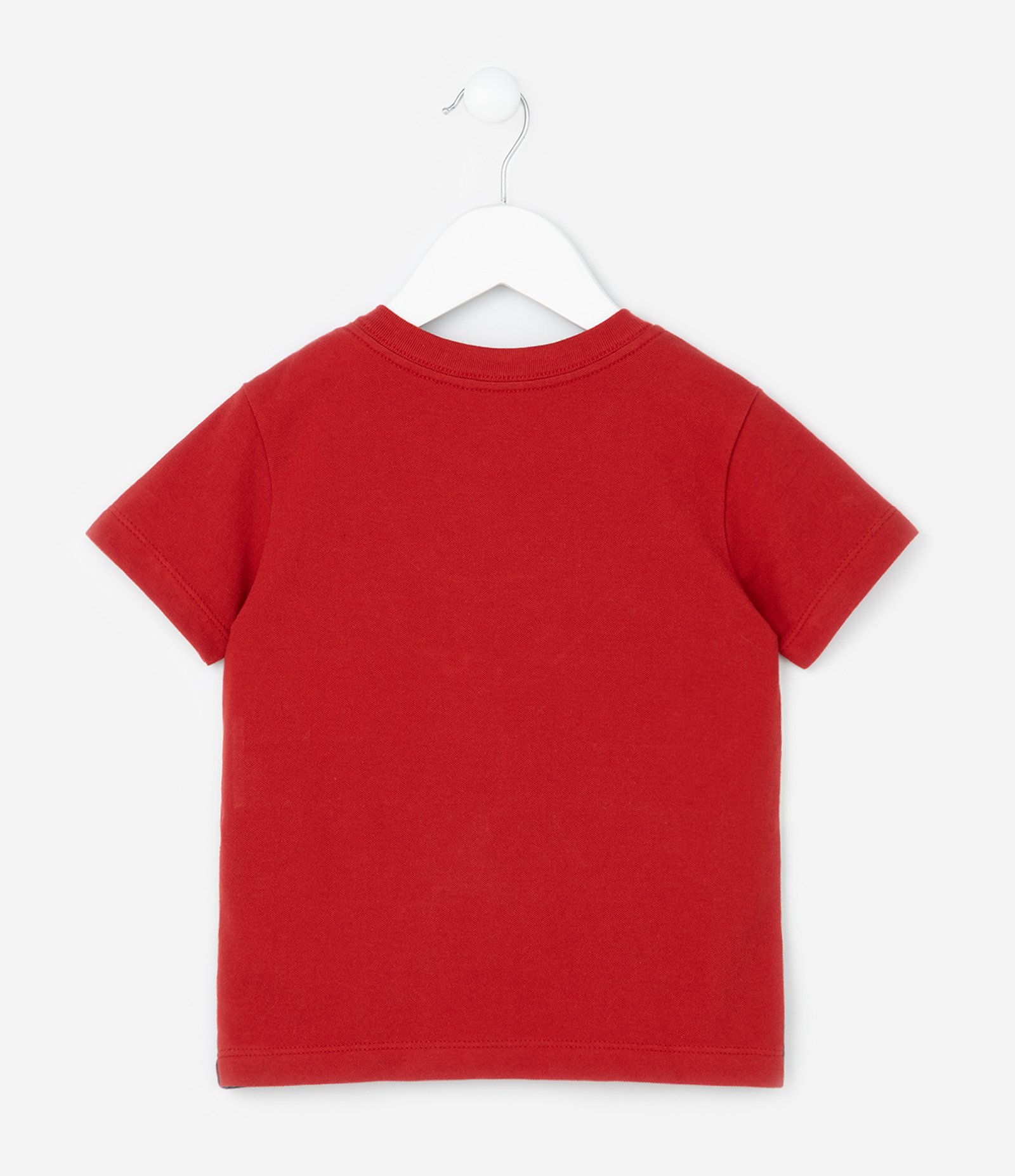 Camiseta Infantil com Blocos de Cor - Tam 1 a 6 Anos Vermelho 2