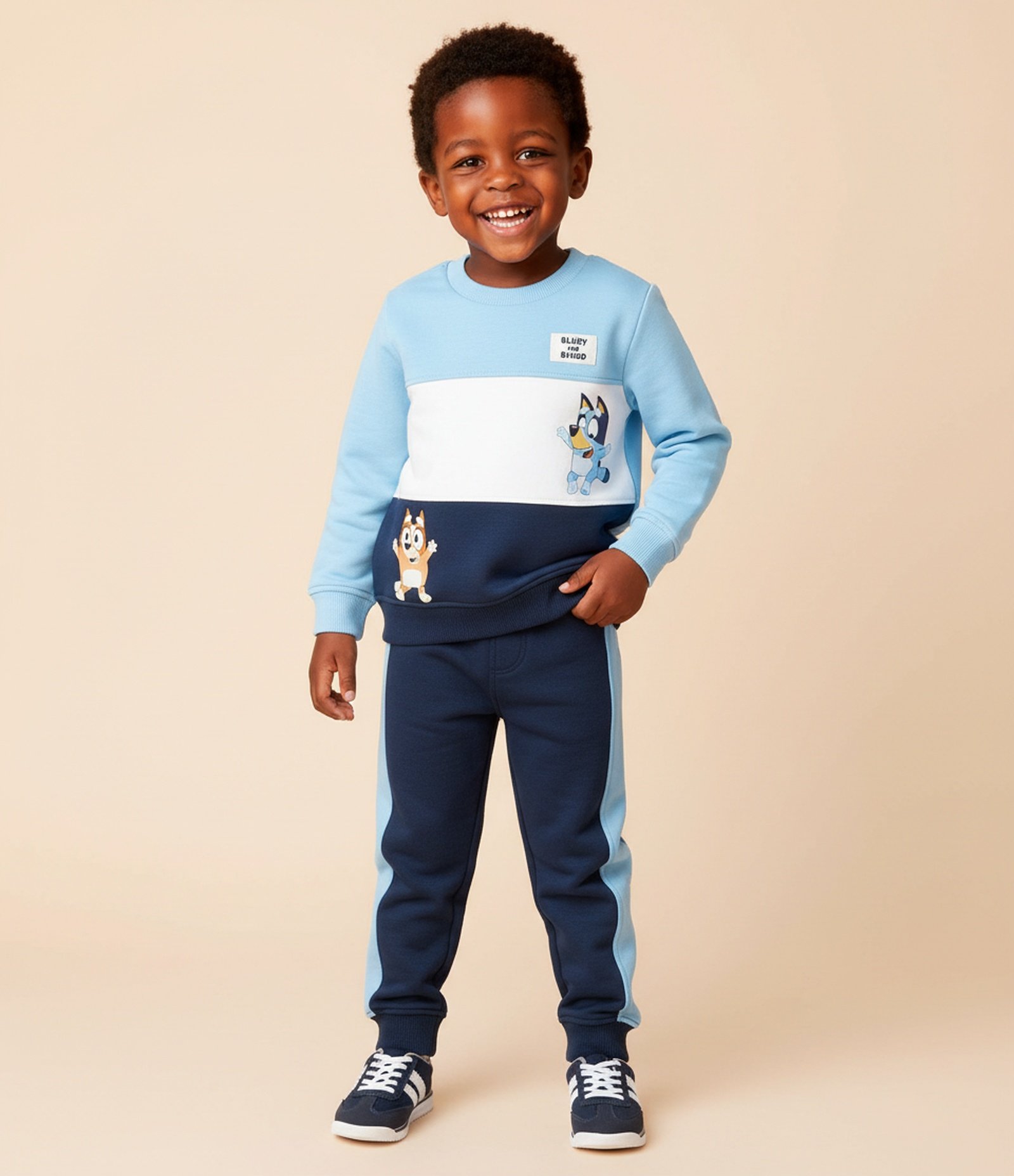 Conjunto Infantil com Casaco e Calçca com Estampa Bluey – Tam 2 a 6 Anos Azul 1