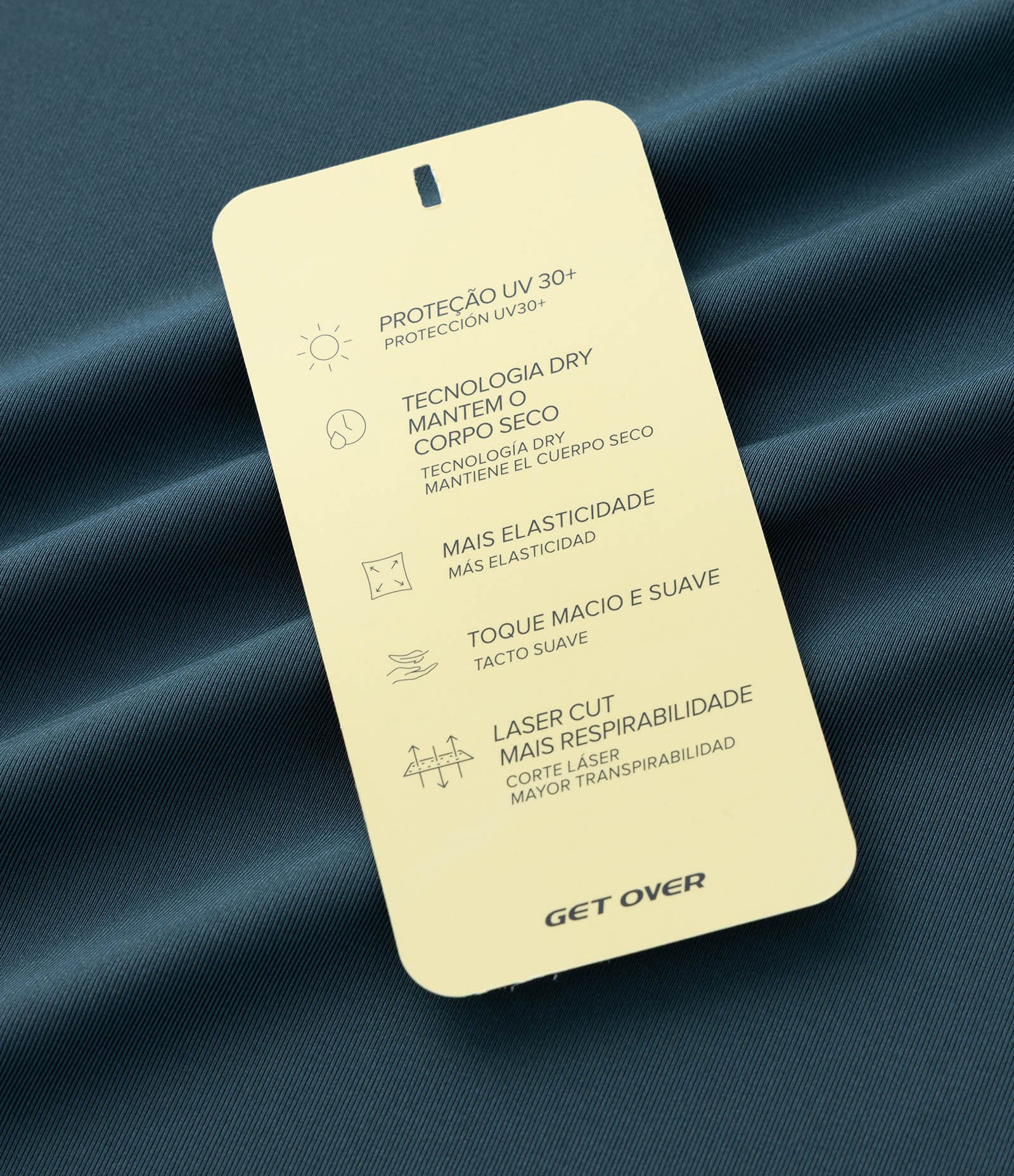 Camiseta Esportiva com Tecnologia Dry e Laser Cut Azul 7