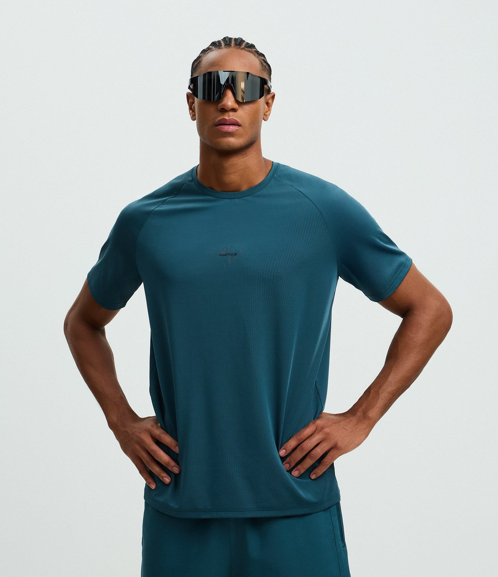 Camiseta Esportiva com Tecnologia Dry e Laser Cut Azul 1