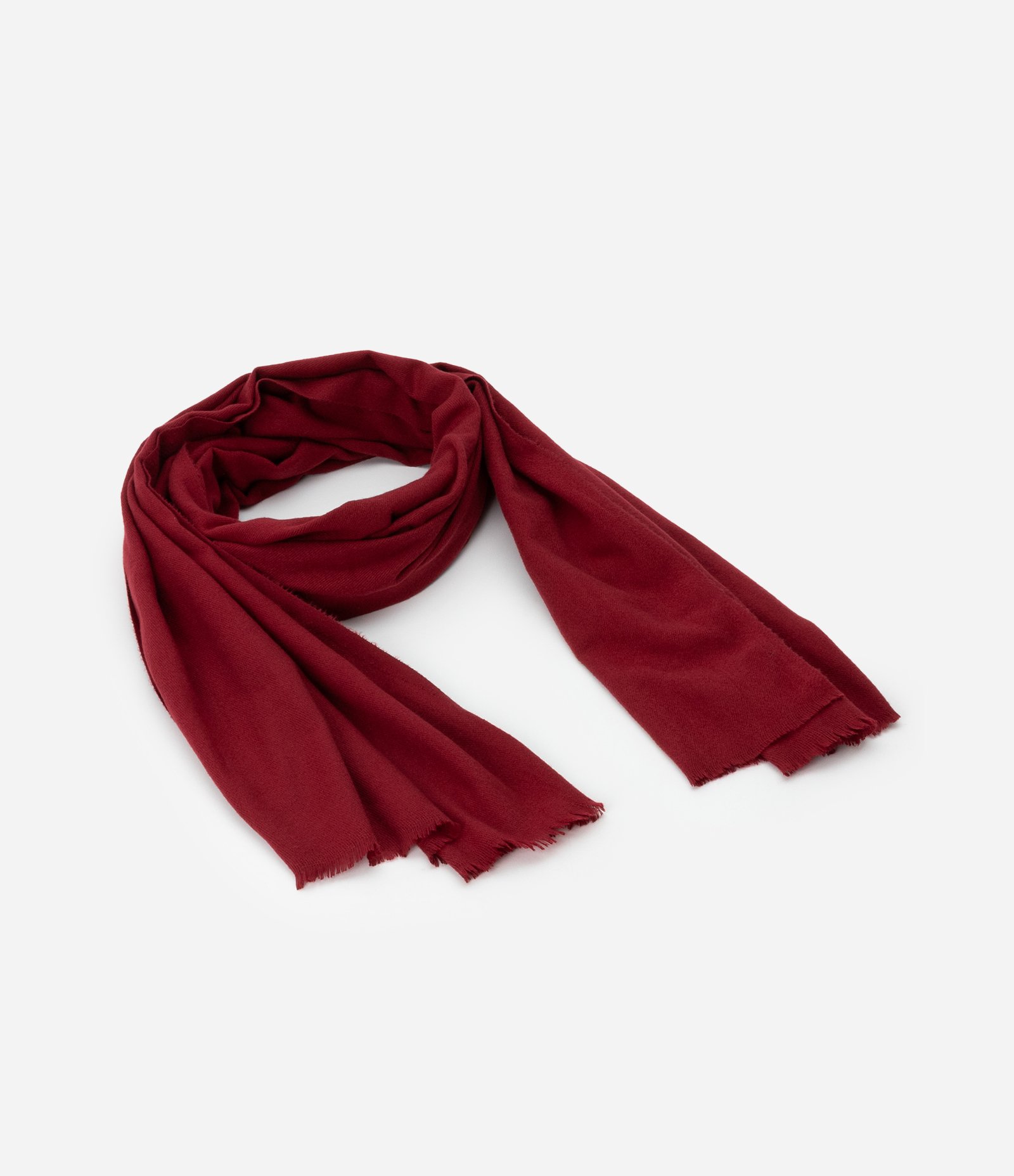 Cachecol em Flanela com Barra Desfiada Vermelho 2