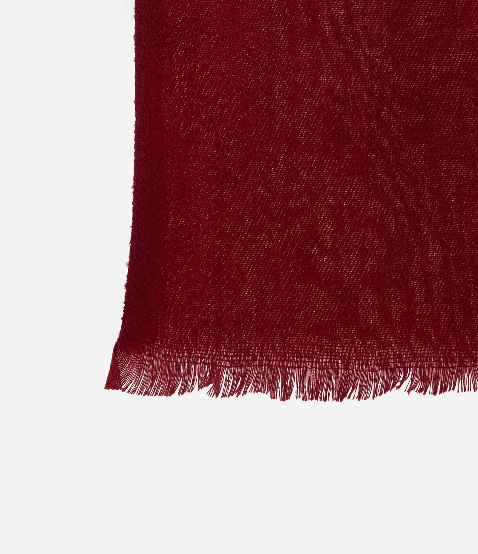 Cachecol em Flanela com Barra Desfiada Vermelho 3
