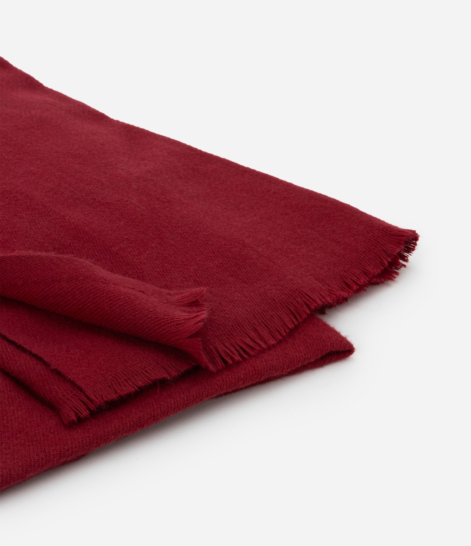 Cachecol em Flanela com Barra Desfiada Vermelho 4