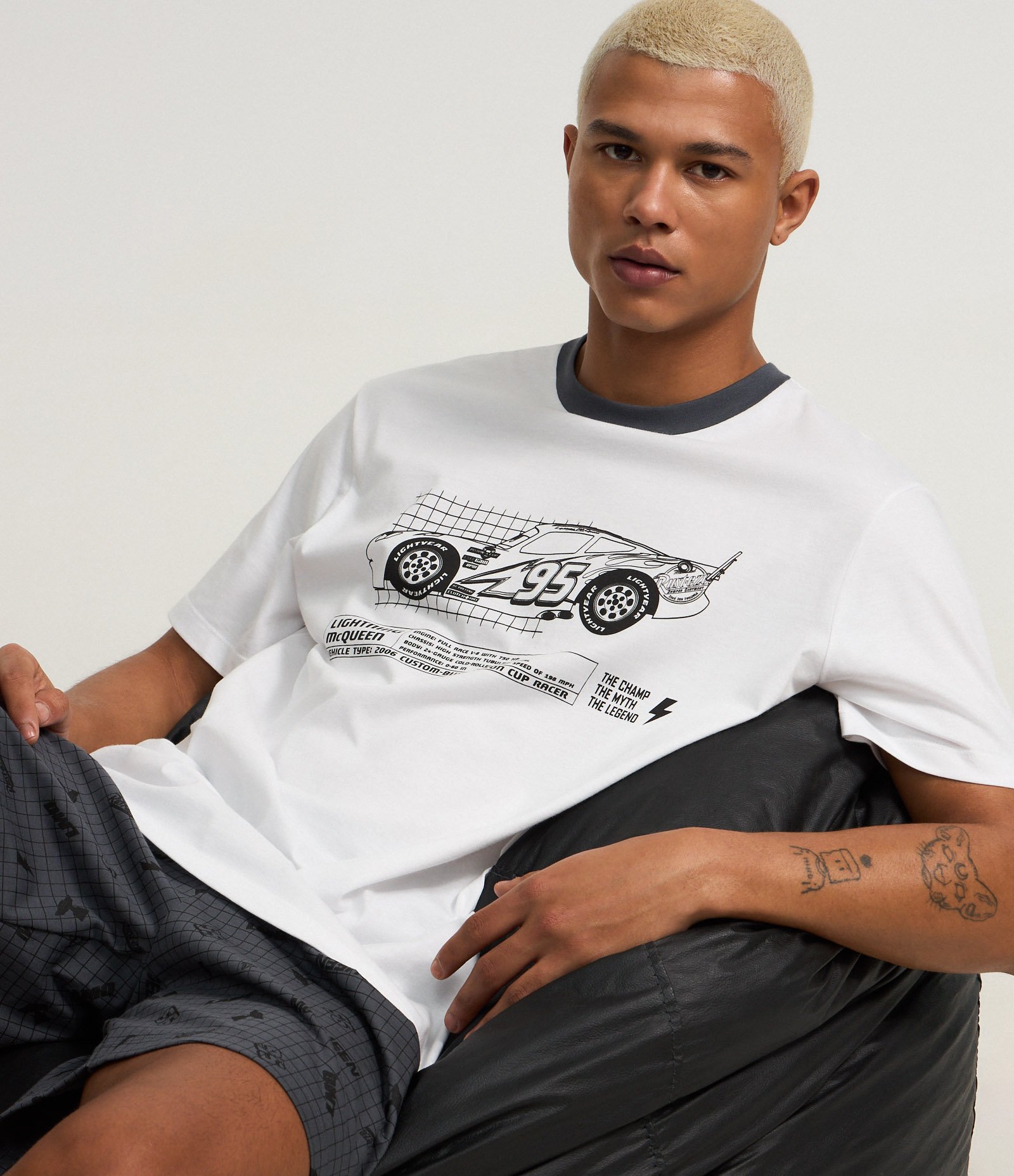 Pijama Curto com Estampa Carros Branco 3