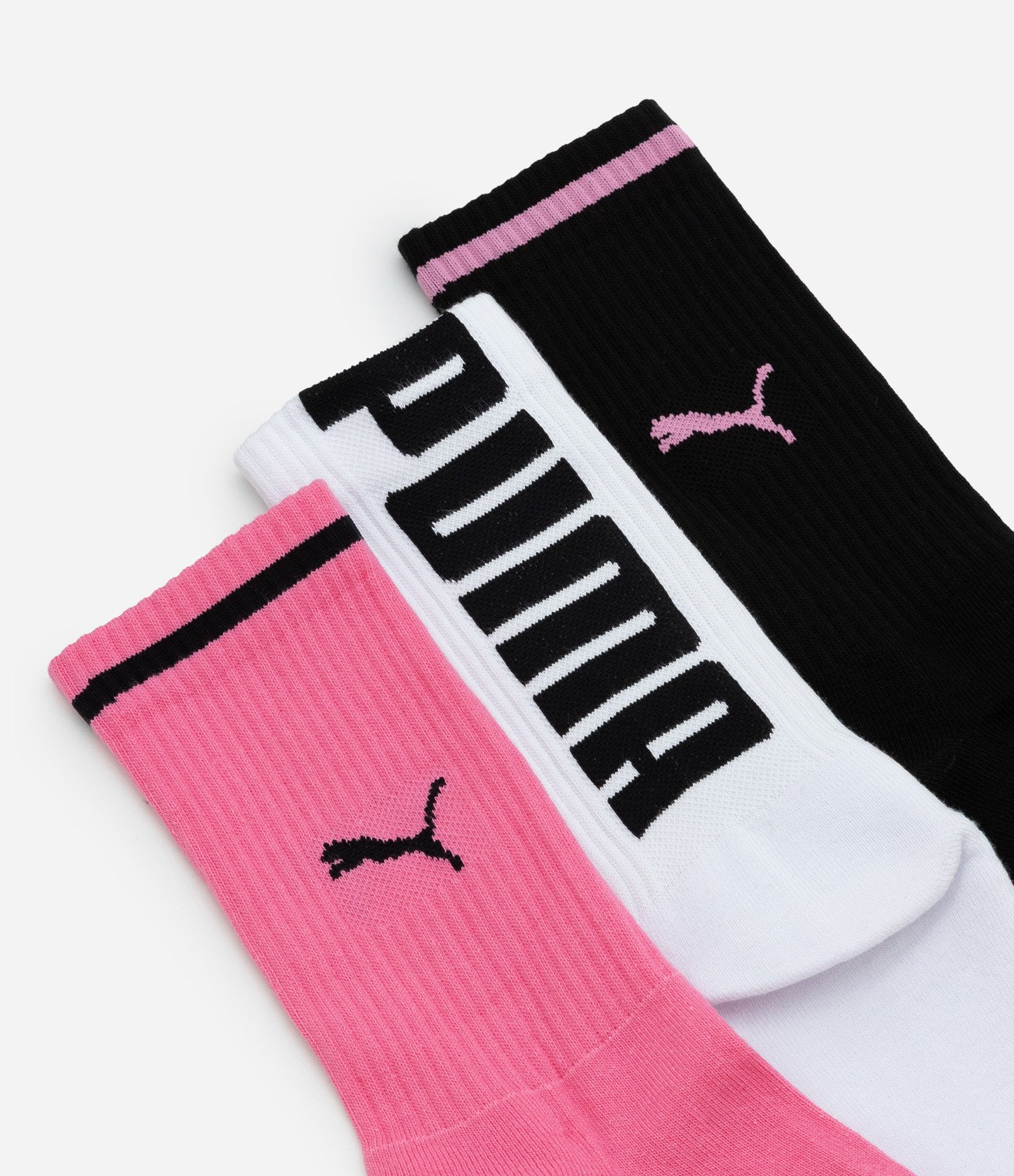 Kit 03 Meias Cano Alto Esportiva em Algodão Puma 4