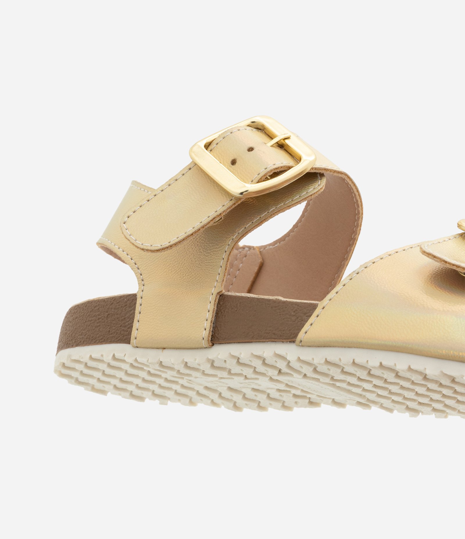 Sandália em PU Infantil com Fechamento por Fivelas - Tam 28 ao 33 Dourado 3