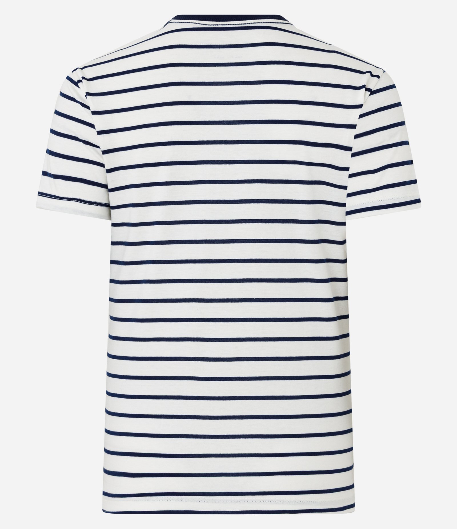 Camiseta T-shirt em Algodão com Estampa de Cereja e Listras Contrastantes Branco 5