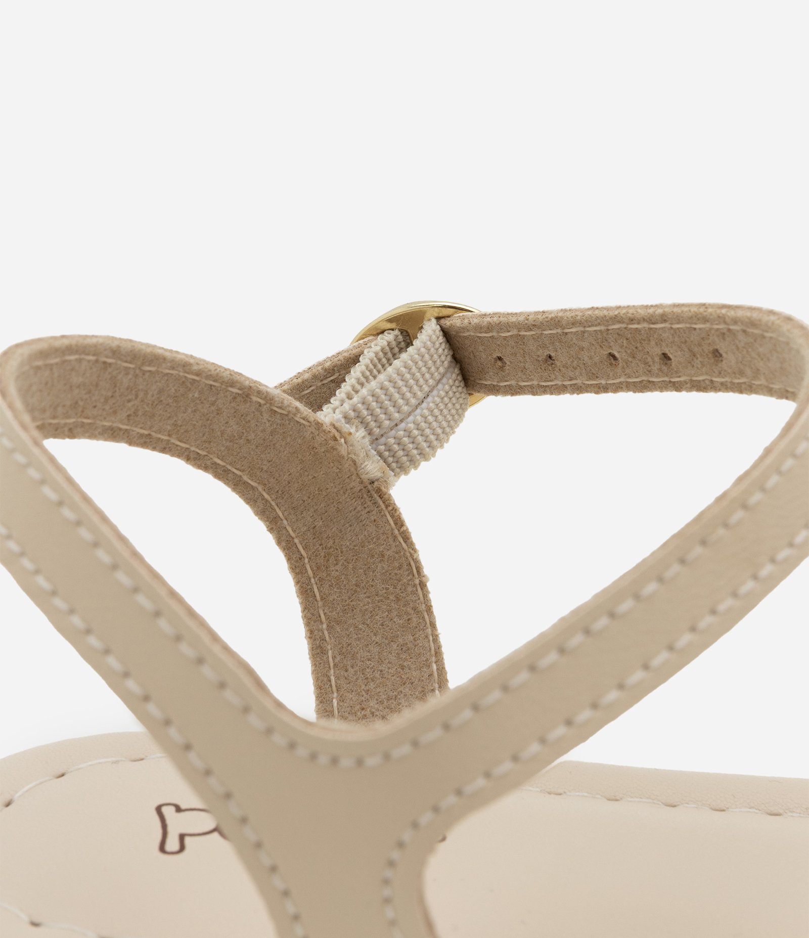 Sandália Infantil em PU com Laço- Tam 20 ao 25 Bege 4