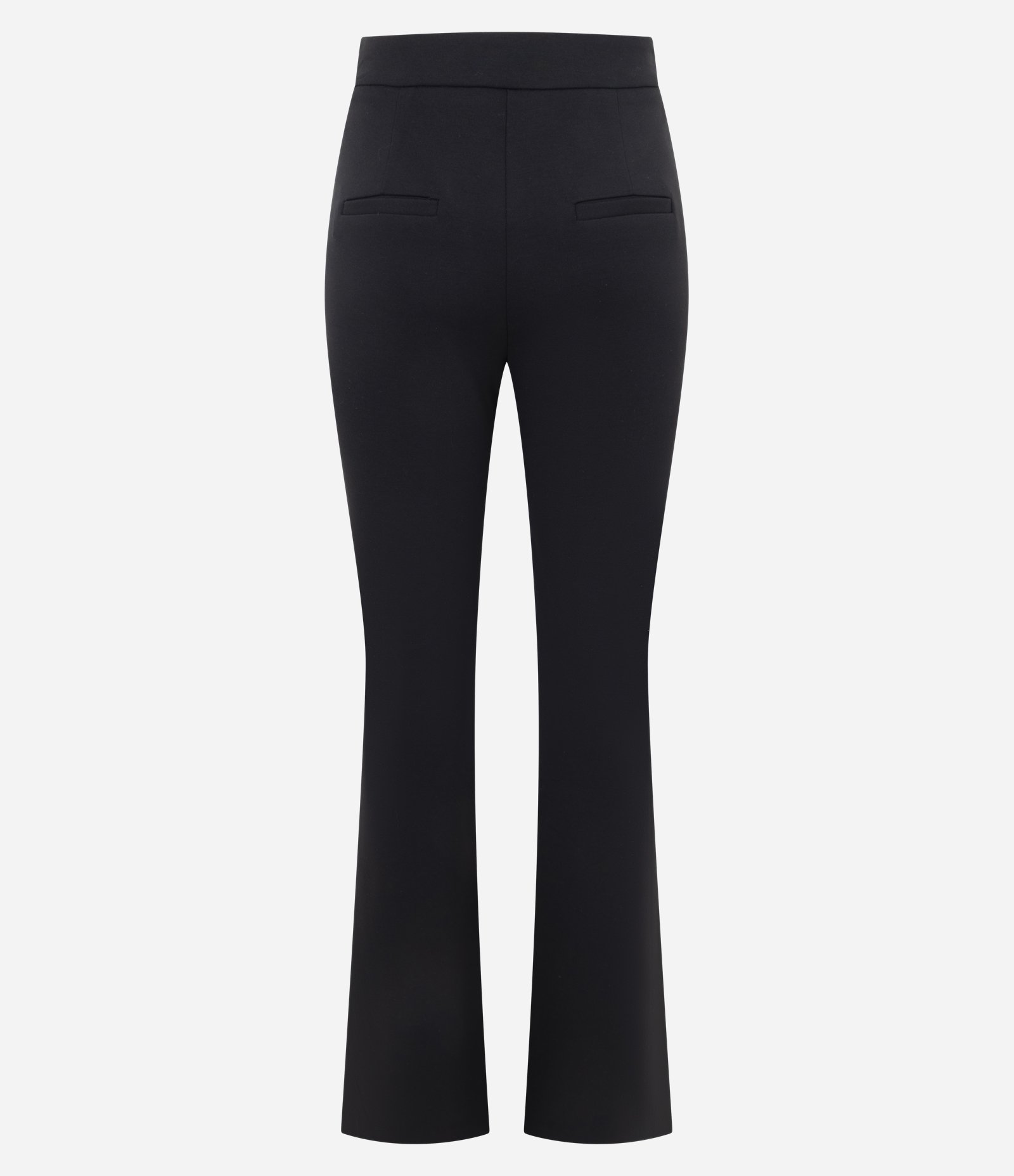 Calça Fit Flare em Ponto Roma com Fivelinha Preto 6