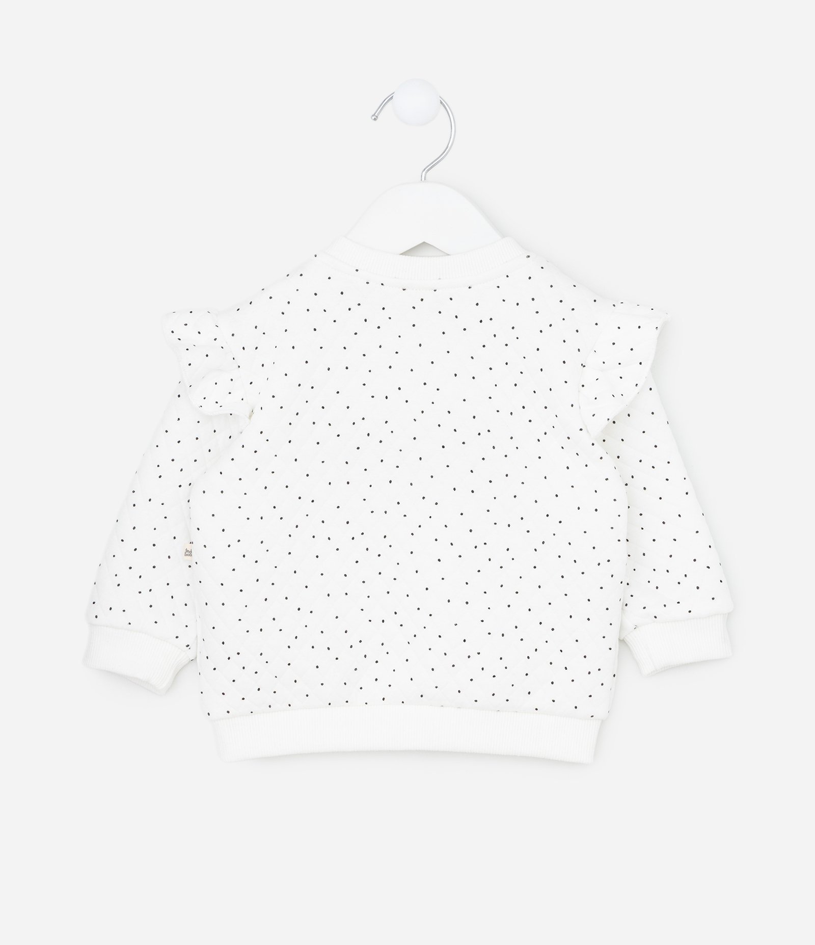 Casaco Infantil em Chenille com Bordados de Ursos – Tam 0 a 18 Meses Branco 3