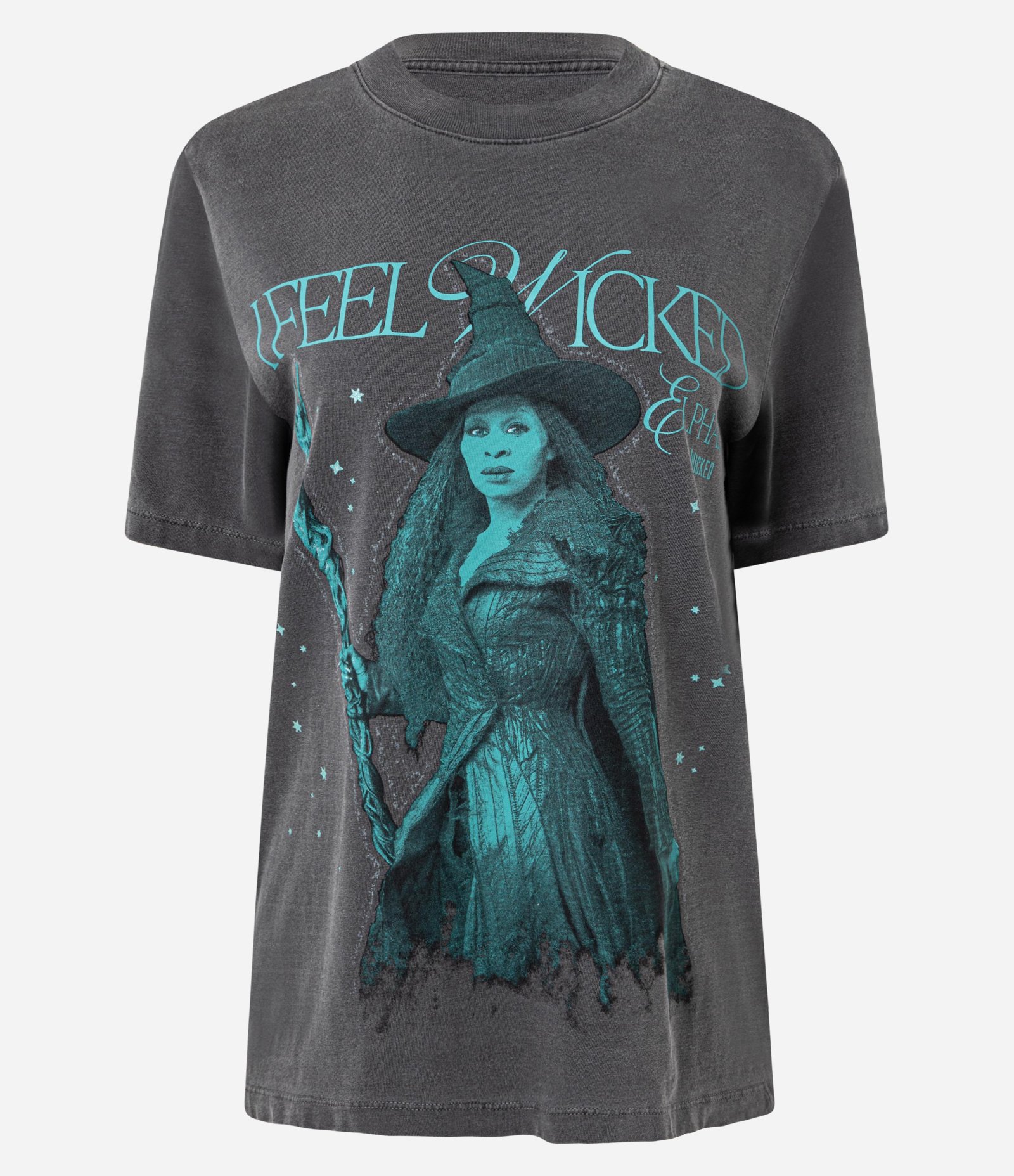 Camiseta T-Shirt em Algodão com Estampa Wicked Estonada Preto 5