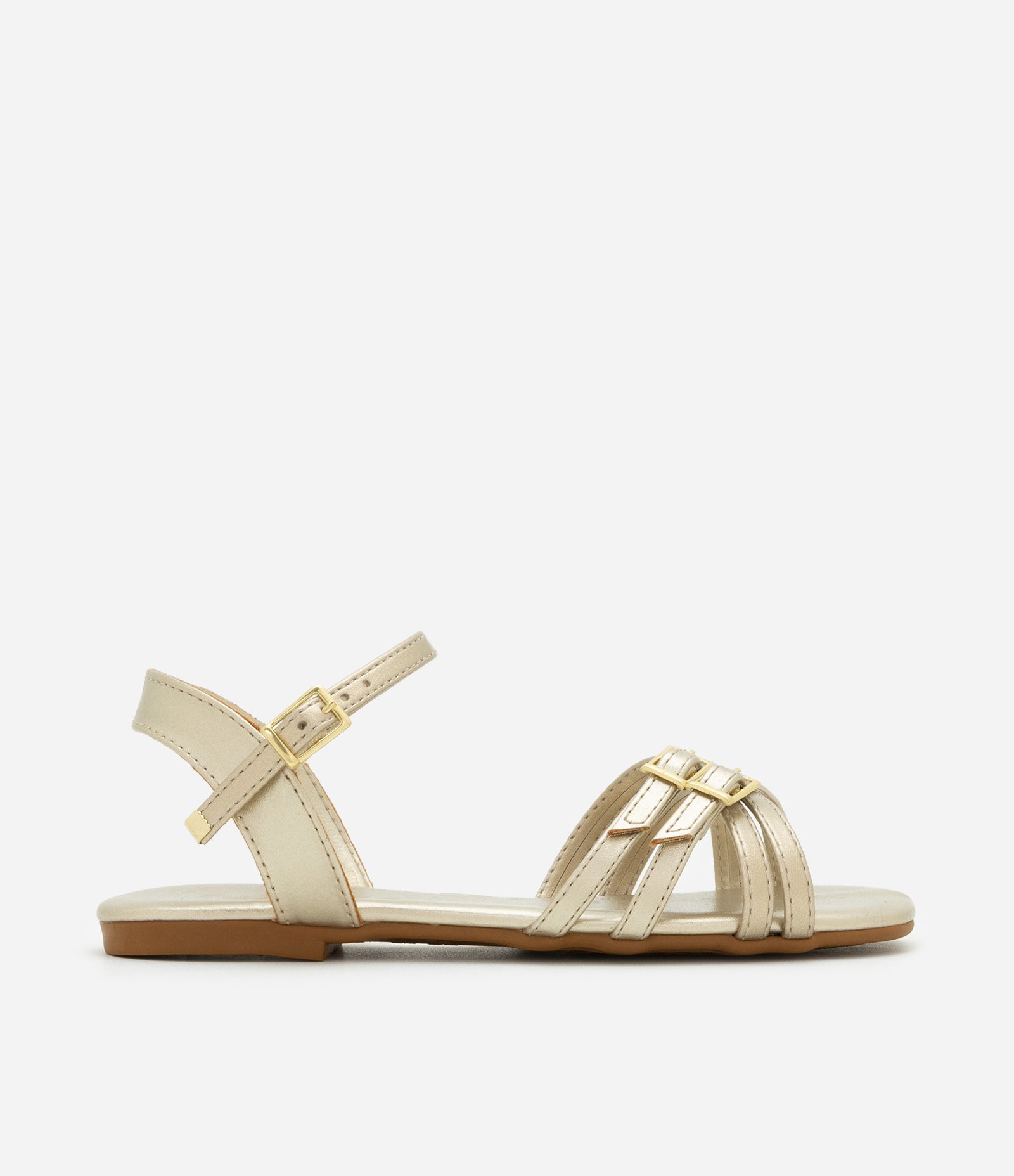 Sandália Infantil em PU com Tiras - Tam 28 ao 33 Dourado 6